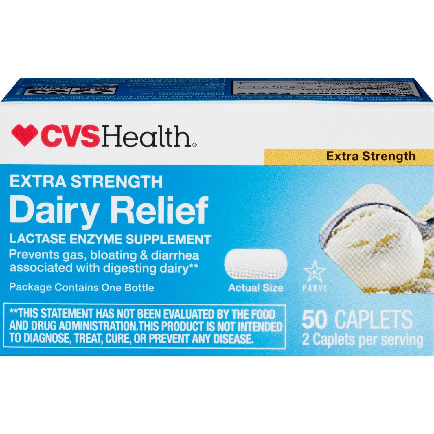 slide 5 of 6, Cvs Health Dairy Relief Caplets Extra Strength, 50 Ct, 50 ct