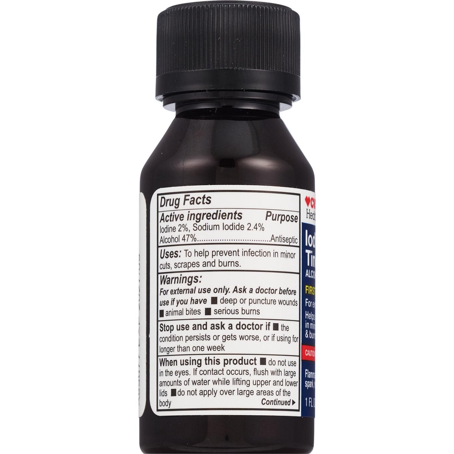 slide 2 of 4, CVS Health First Aid Antiseptic, Iodine Tincture Usp, 1 Oz, 1 ct