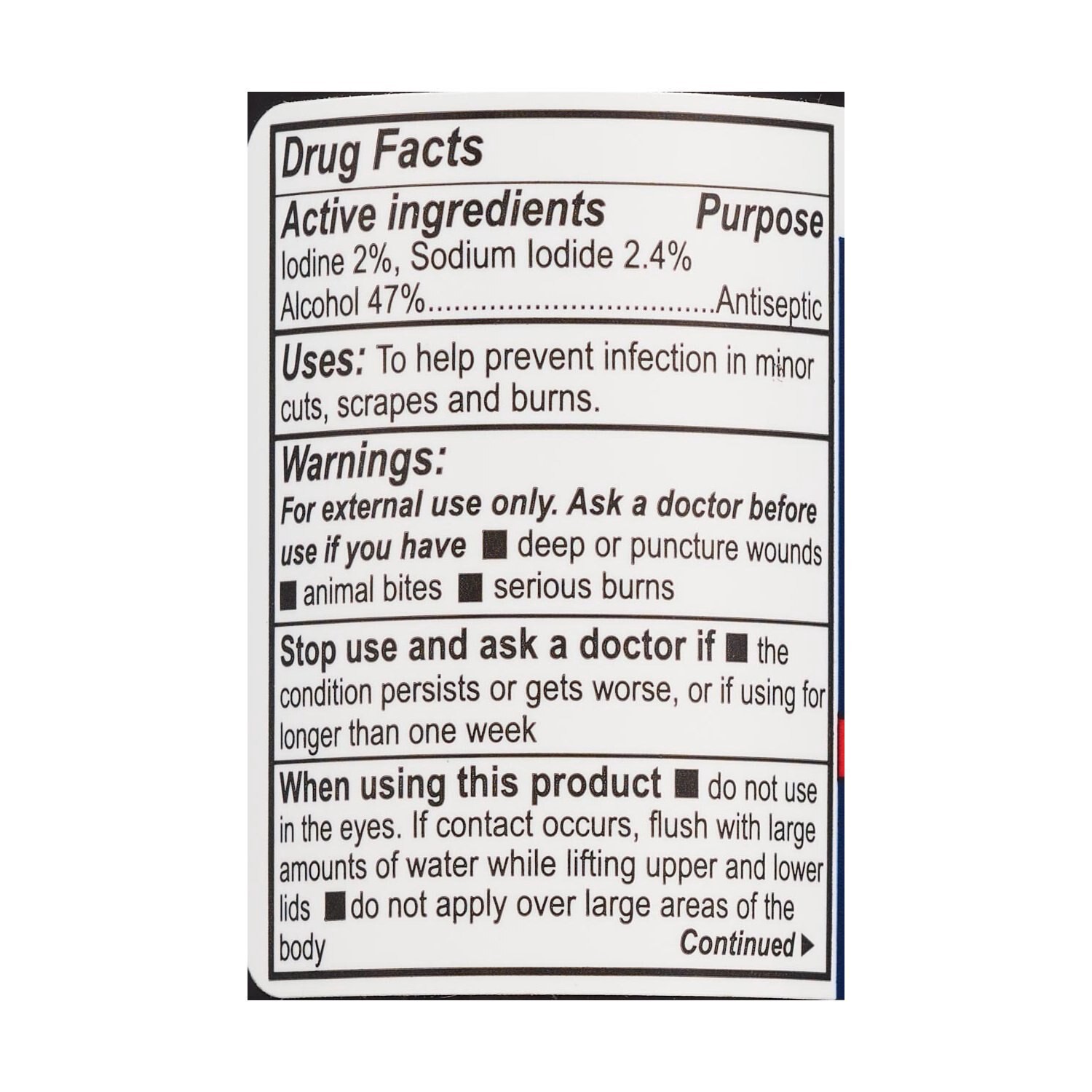 slide 3 of 4, CVS Health First Aid Antiseptic, Iodine Tincture Usp, 1 Oz, 1 ct