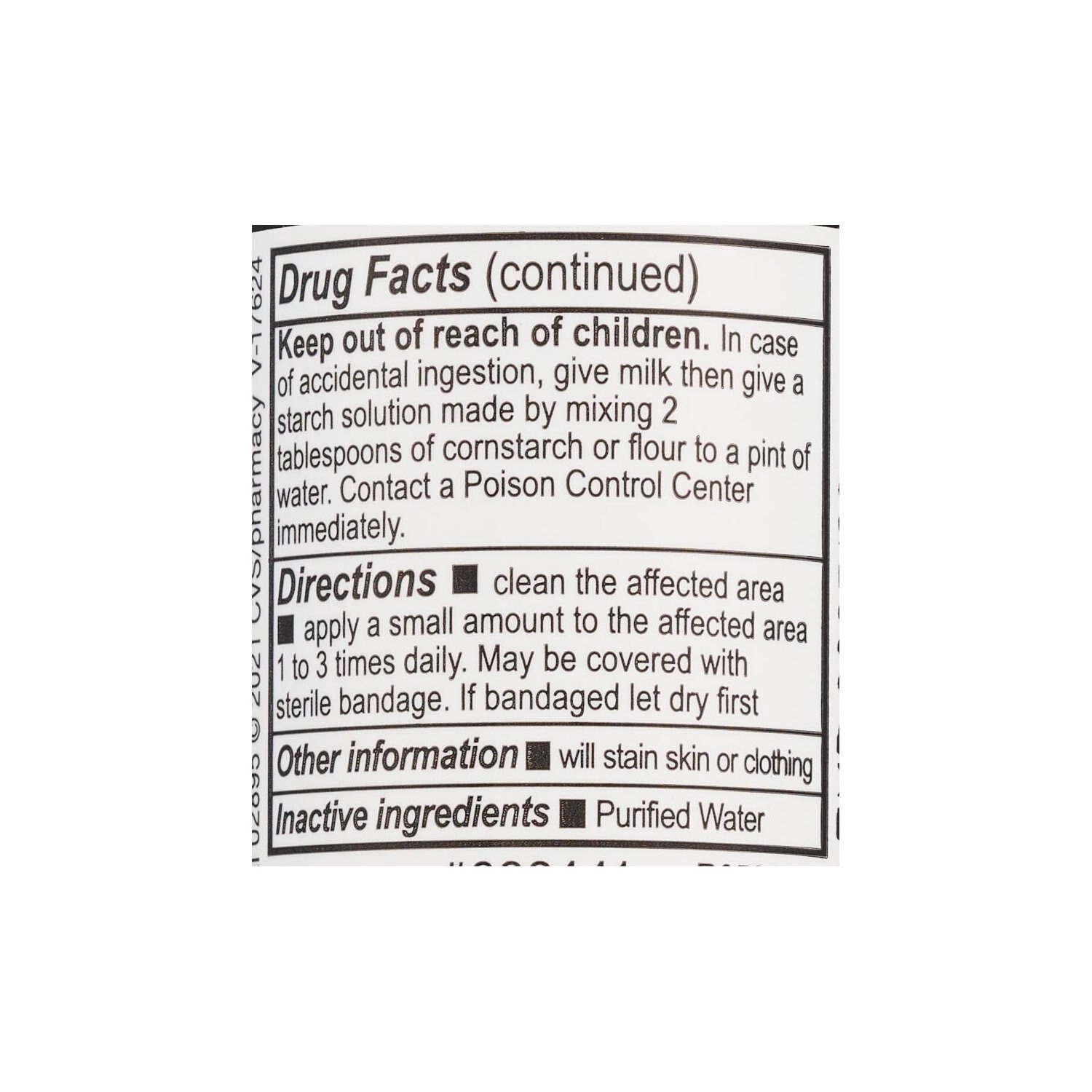 slide 4 of 4, CVS Health First Aid Antiseptic, Iodine Tincture Usp, 1 Oz, 1 ct