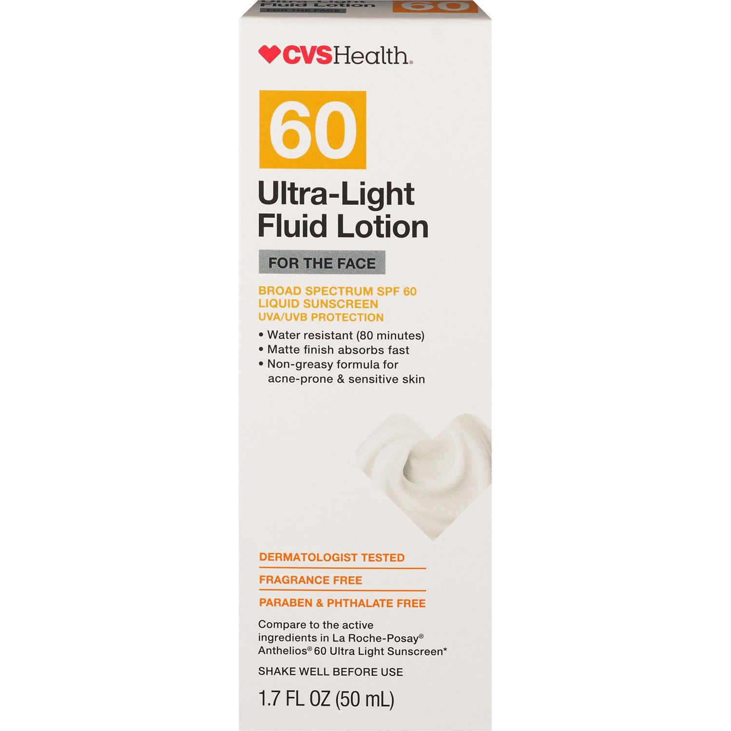 slide 2 of 2, Cvs Health Sunscreen Face, Spf 60, 1.7 oz