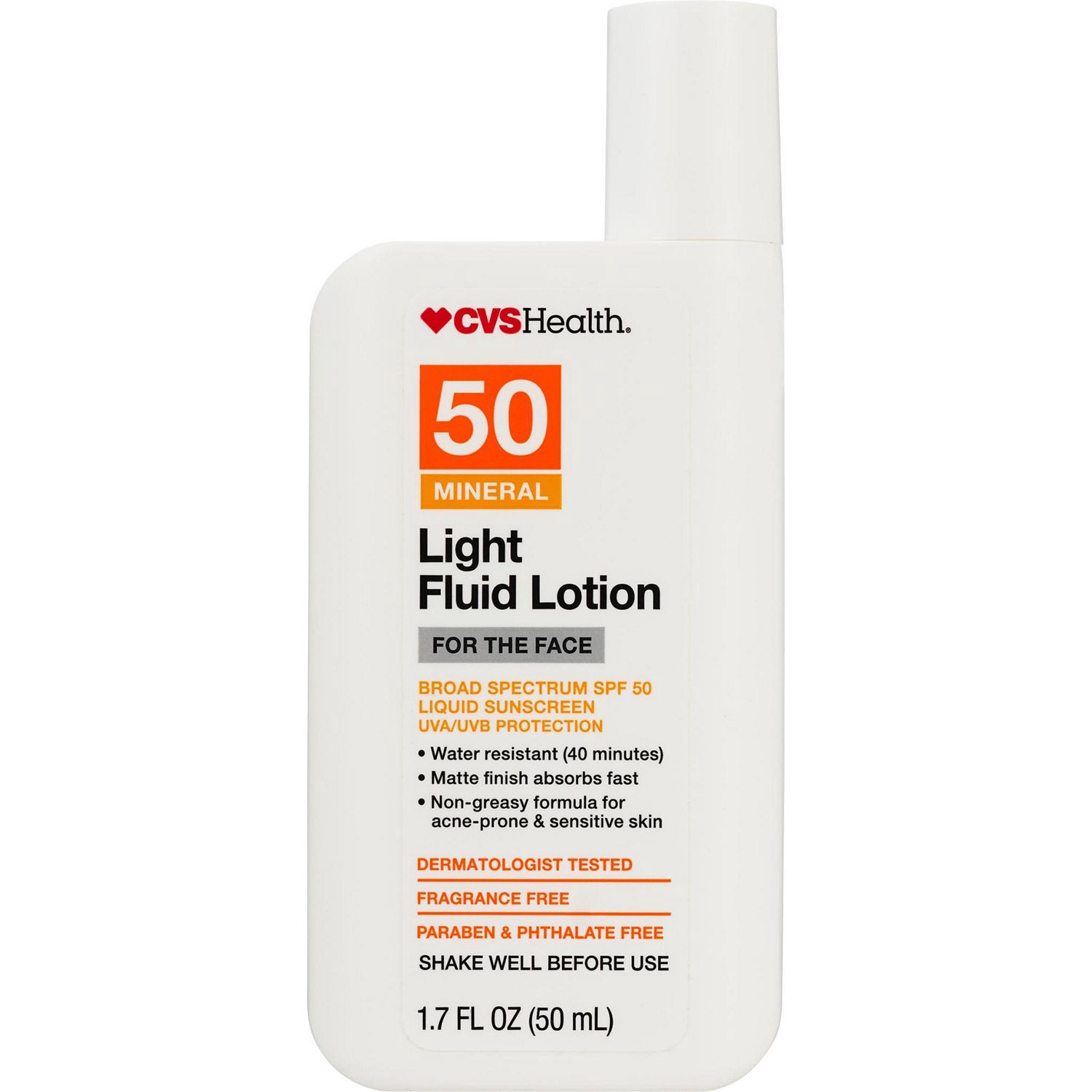 slide 2 of 2, Cvs Health Mineral Sunscreen, Face Spf 50, 1.7 oz