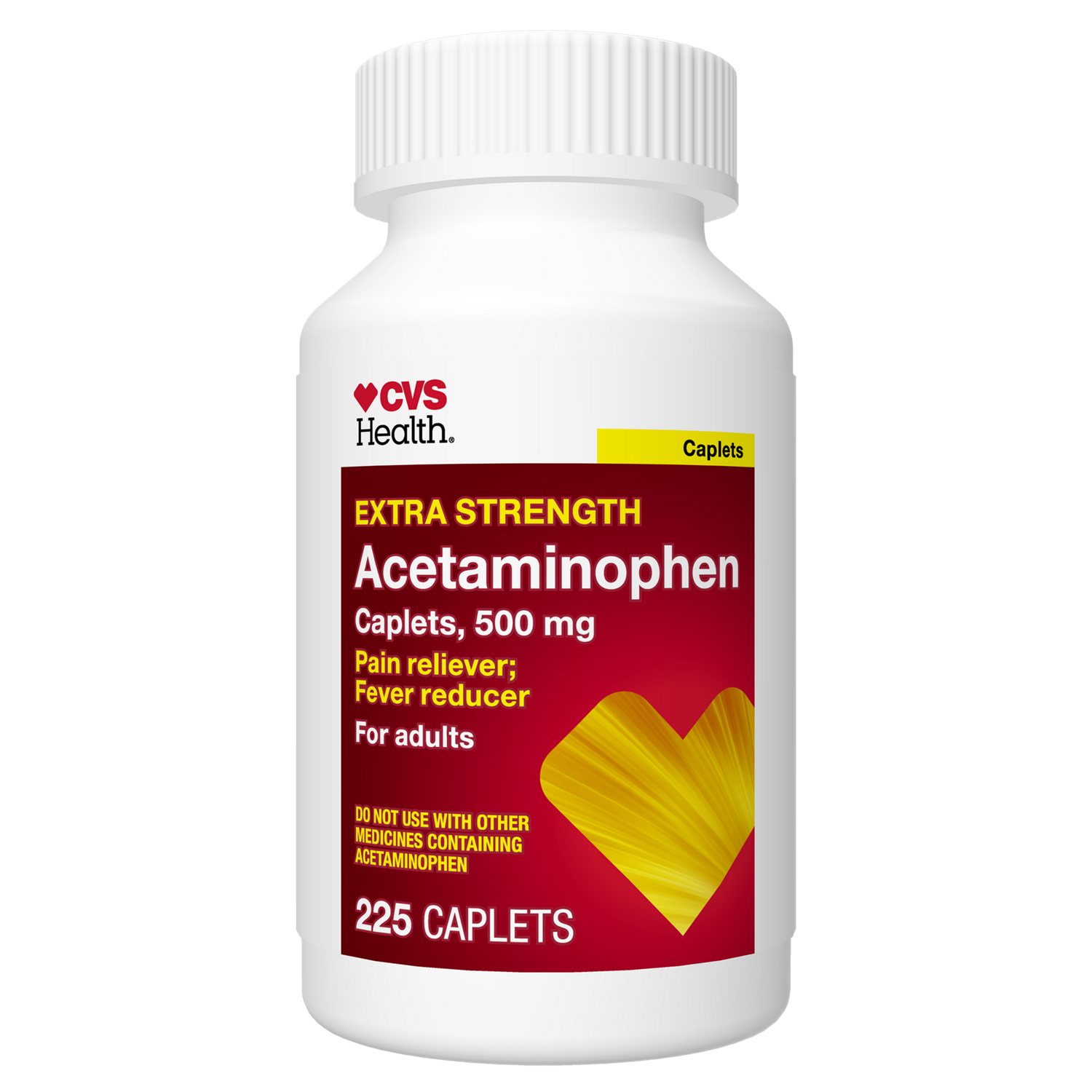 slide 8 of 10, Cvs Health Extra Strength Acetaminophen Pain Reliever & Fever Reducer 500 Mg Caplets, 225 Ct, 225 ct