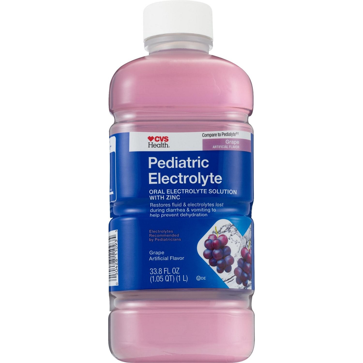 slide 2 of 3, Cvs Health Pediatric Electrolyte Solution, Grape, 1 L, 1 ct
