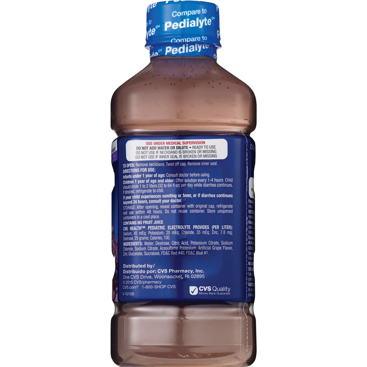 slide 3 of 3, Cvs Health Pediatric Electrolyte Solution, Grape, 1 L, 1 ct