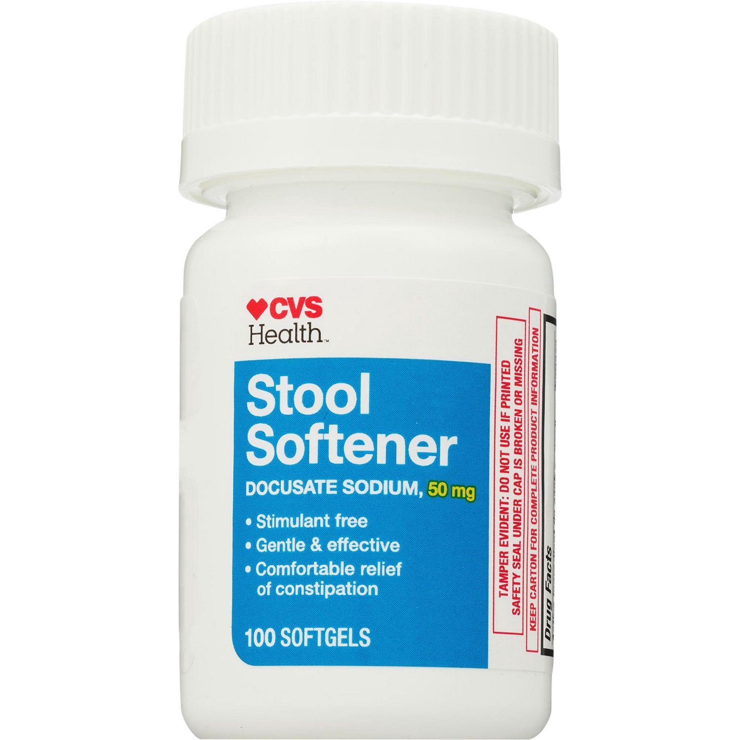 slide 5 of 6, Cvs Health Stool Softener 50 Mg Softgels, 100 Ct, 100 ct