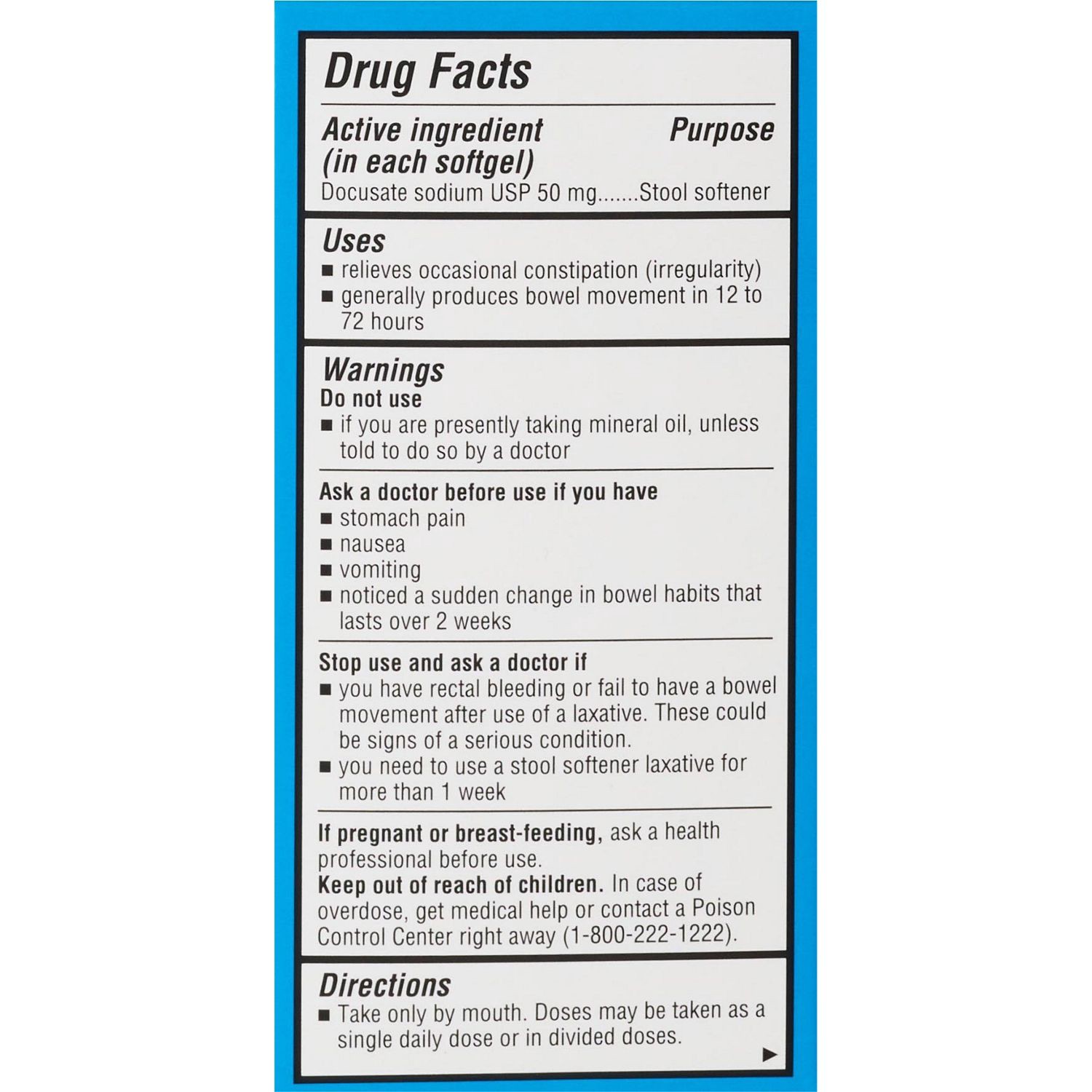 slide 6 of 6, Cvs Health Stool Softener 50 Mg Softgels, 100 Ct, 100 ct