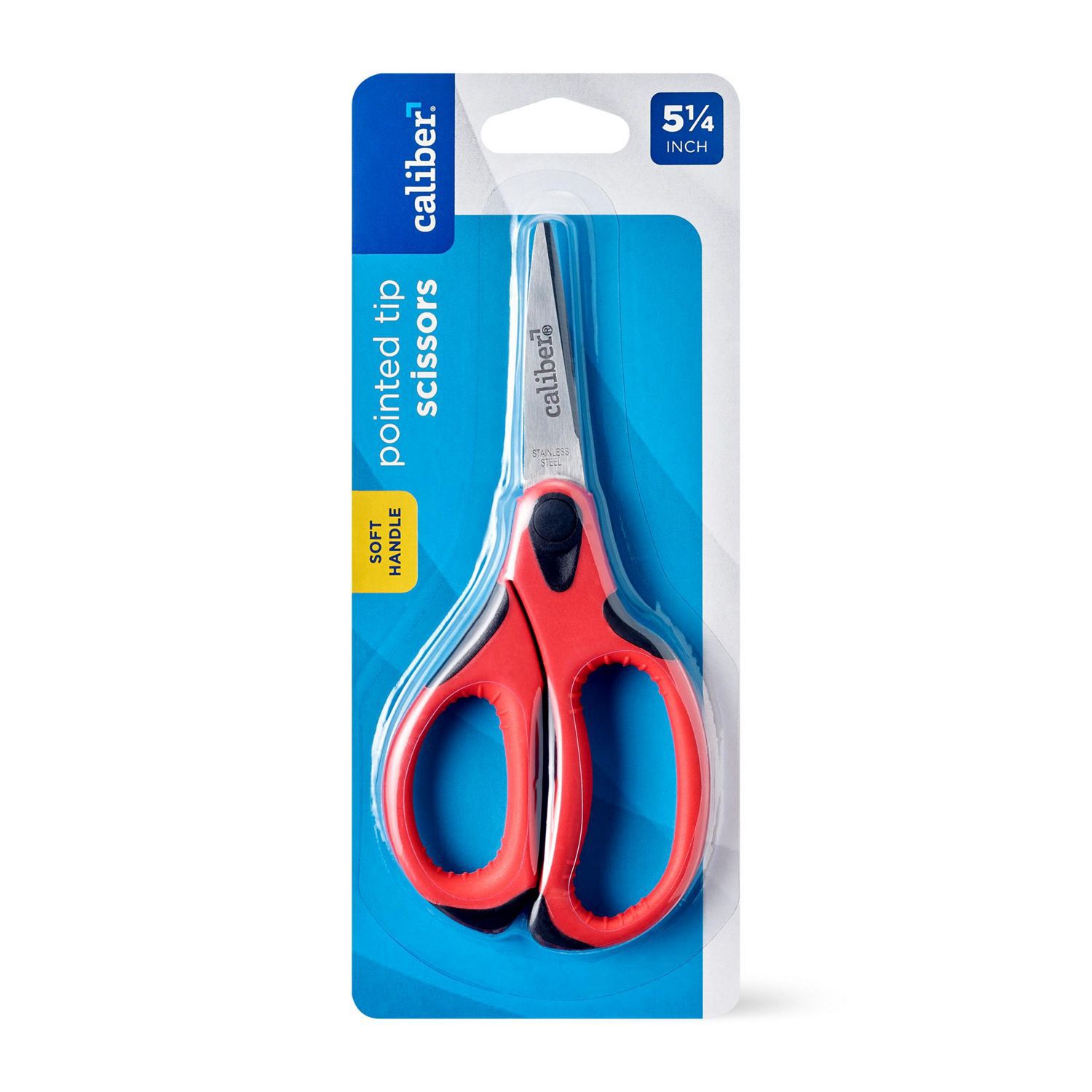 slide 4 of 5, Caliber 5 Inch Soft Handle Pointed Scissors, Assorted Colors, 1 ct