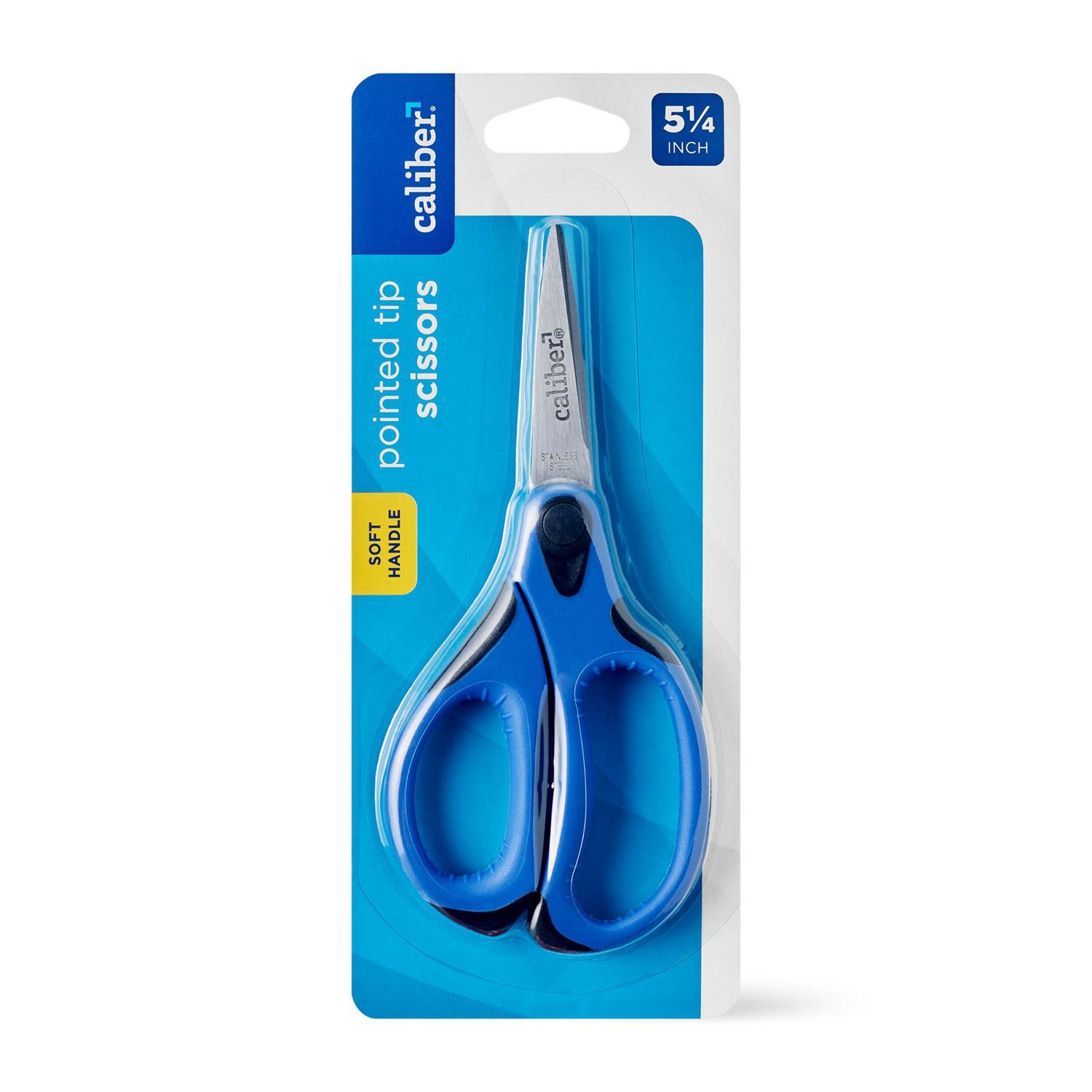 slide 5 of 5, Caliber 5 Inch Soft Handle Pointed Scissors, Assorted Colors, 1 ct