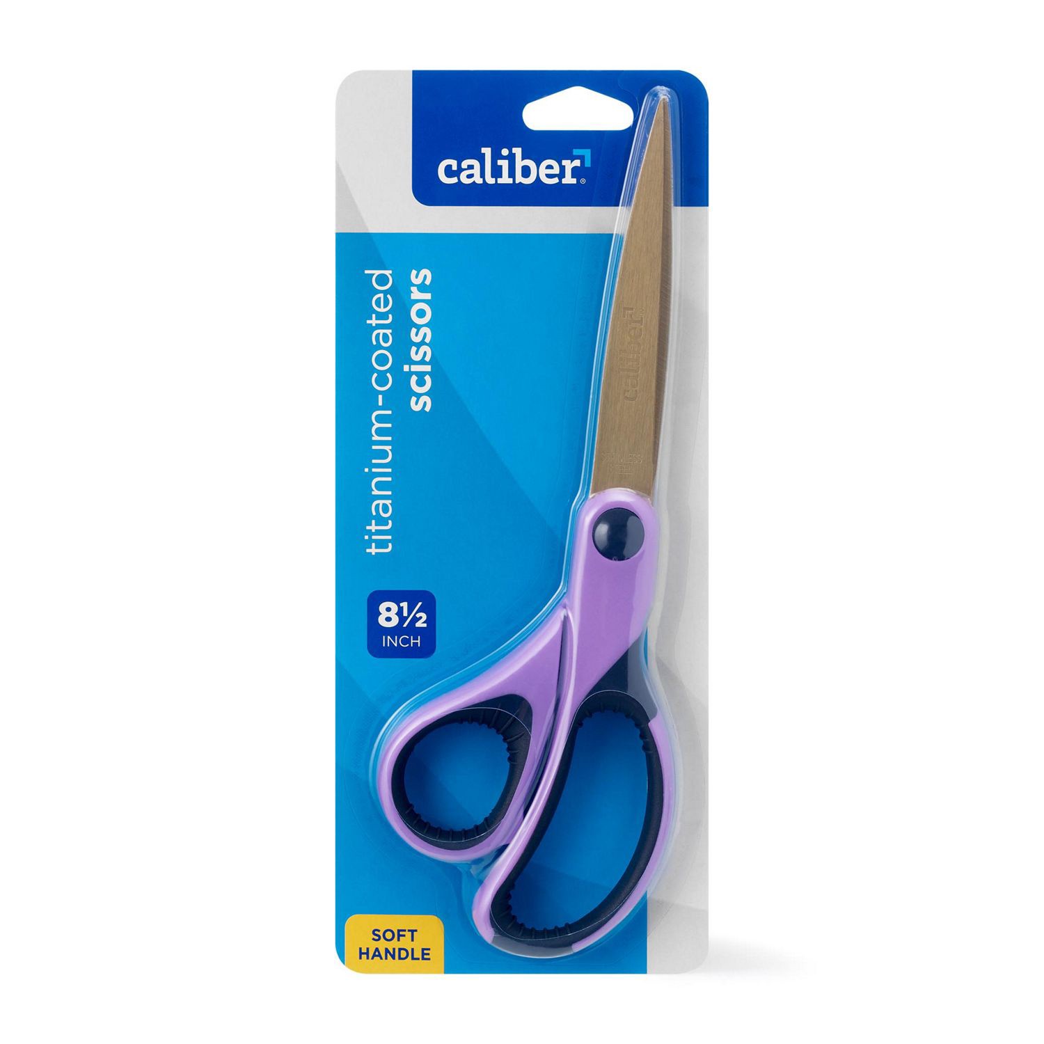 slide 3 of 6, Caliber Soft Handle Titanium-Coated Scissors, 8.5 In, 1 ct