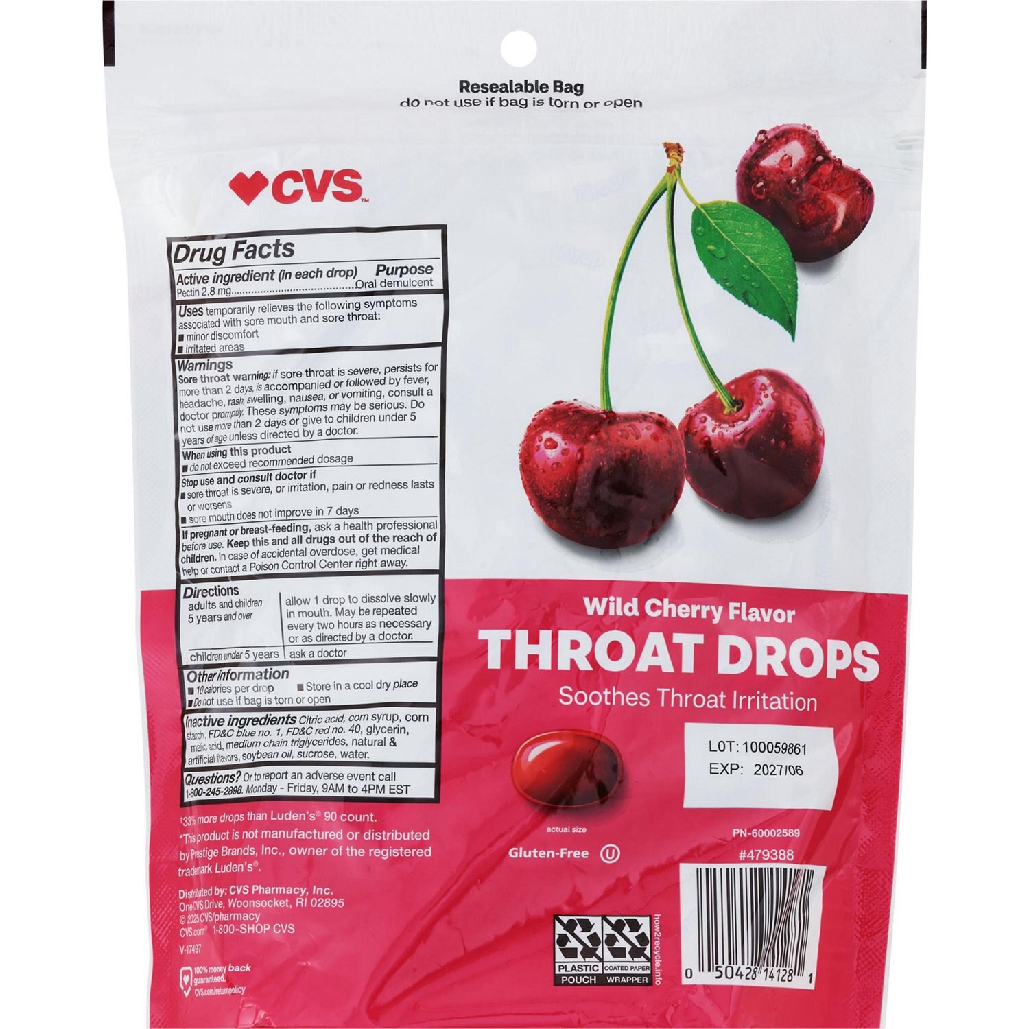 slide 3 of 4, Cvs Health Wild Cherry Cough Drops, 120 Ct, 120 ct