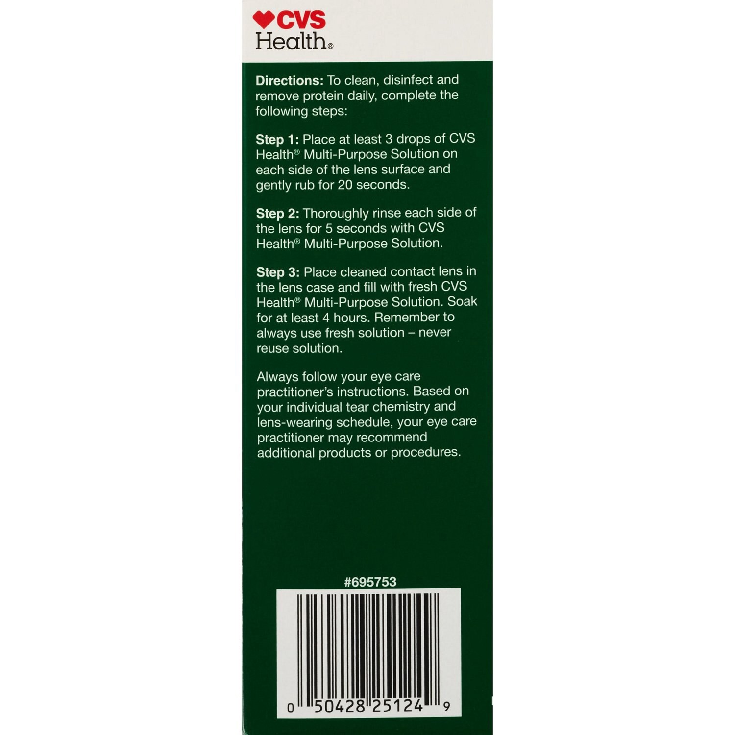 slide 4 of 6, Cvs Health No Rub Multi-Purpose Contact Solution, 4 Oz, 1 ct