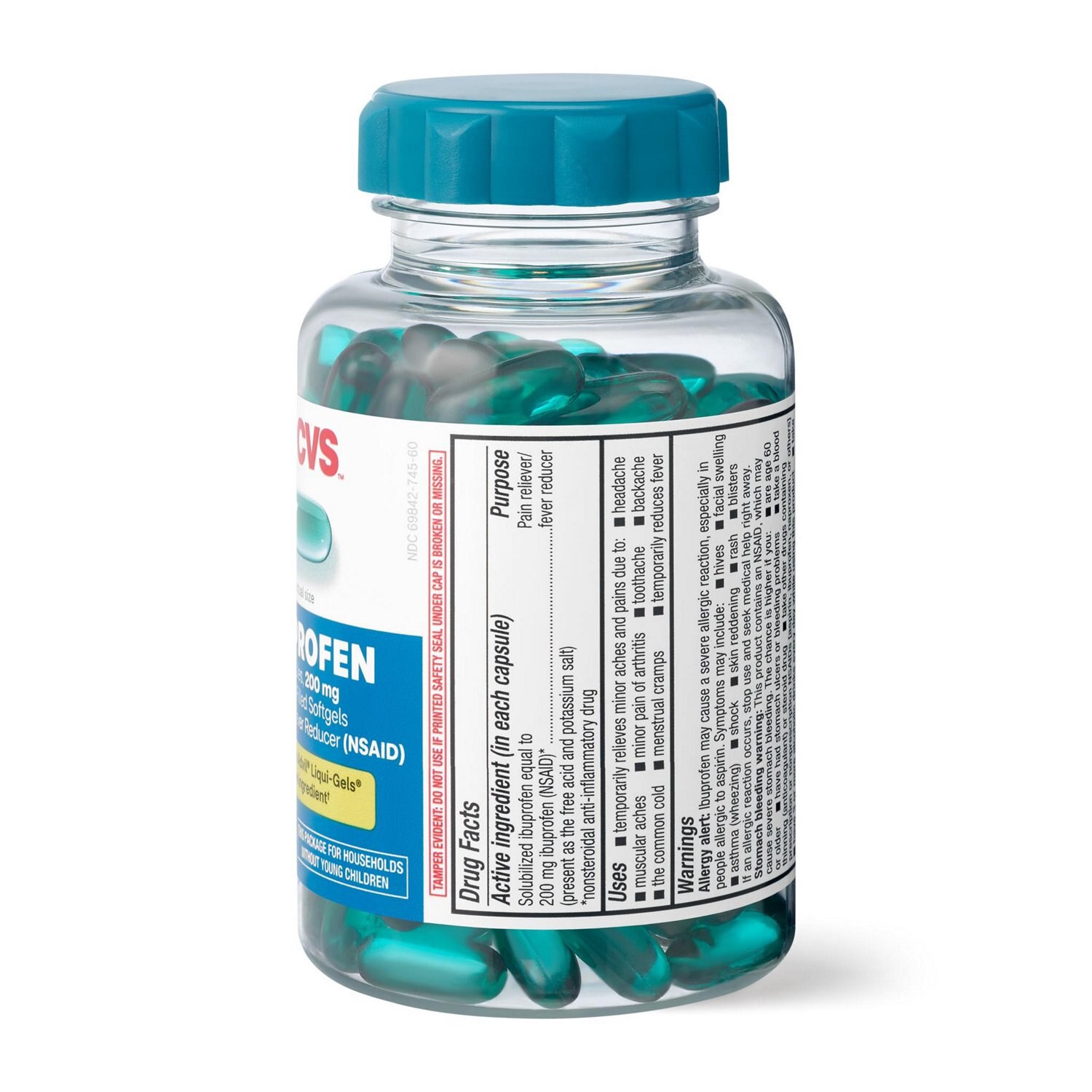 slide 4 of 6, Cvs Health Ibuprofen 200 Mg Liquid Filled Softgels, 160 Ct, 160 ct