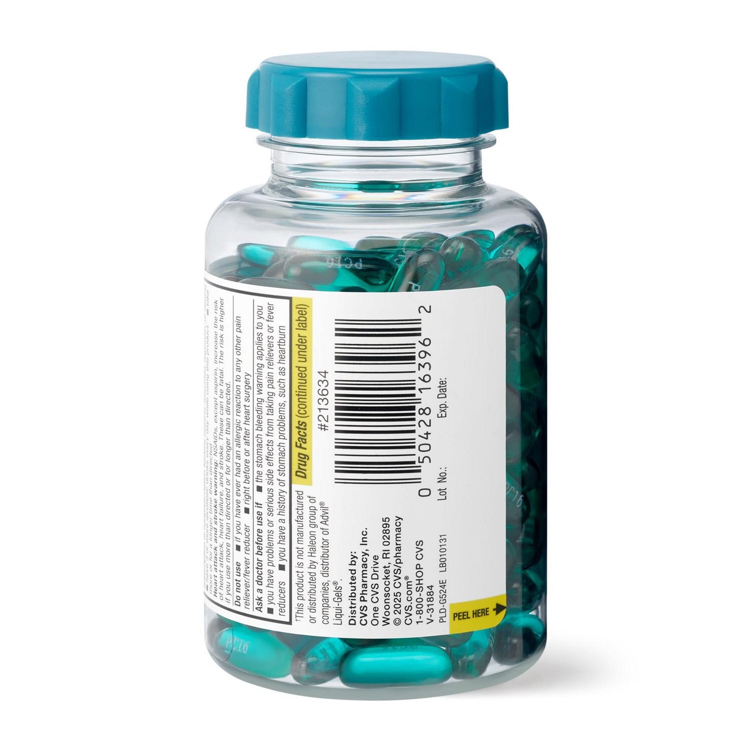 slide 2 of 6, Cvs Health Ibuprofen 200 Mg Liquid Filled Softgels, 160 Ct, 160 ct