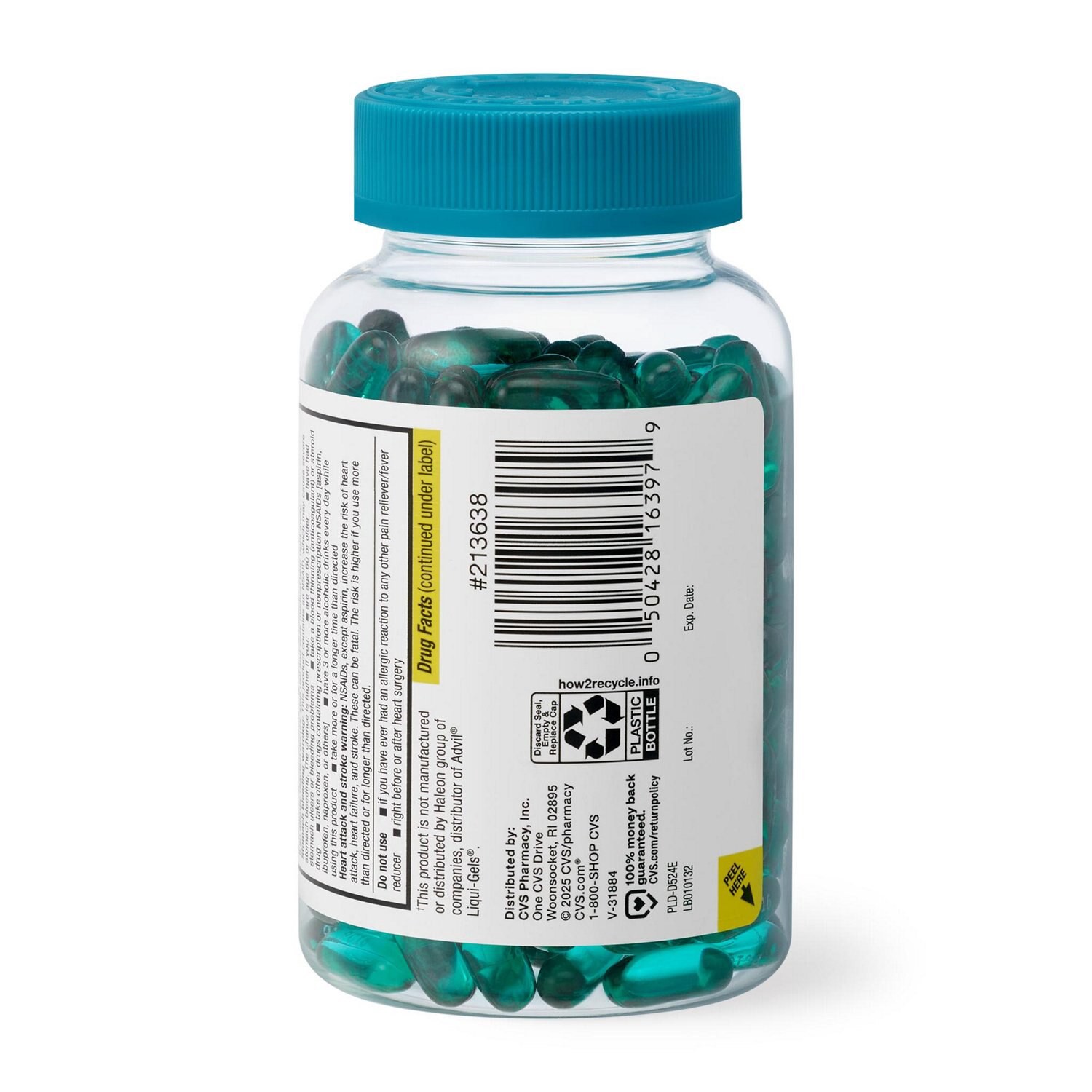 slide 3 of 5, Cvs Health Ibuprofen 200 Mg Liquid Filled Softgels, 200 Ct, 200 ct