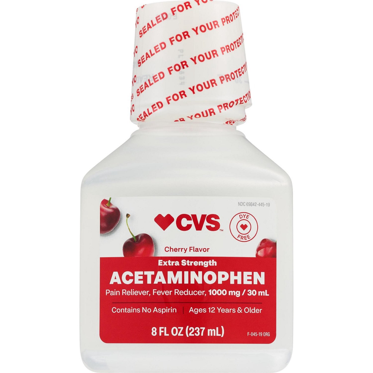 slide 5 of 6, Cvs Health Extra Strength Acetaminophen Pain Reliever & Fever Reducer 1000 Mg Liquid, Cherry, 8 Fl Oz, 8 oz