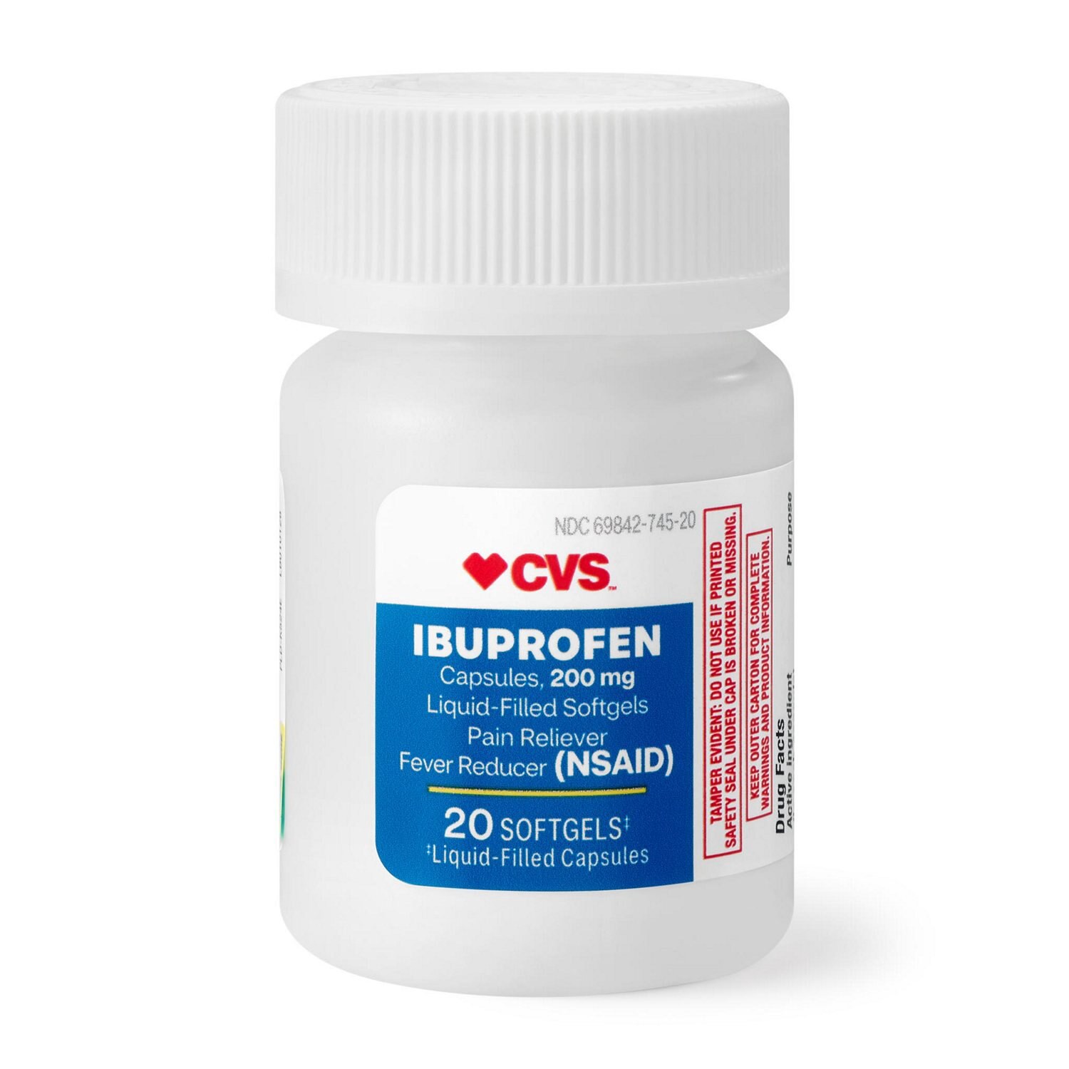 slide 5 of 7, Cvs Health Ibuprofen 200 Mg Liquid Filled Softgels, 20 Ct, 20 ct