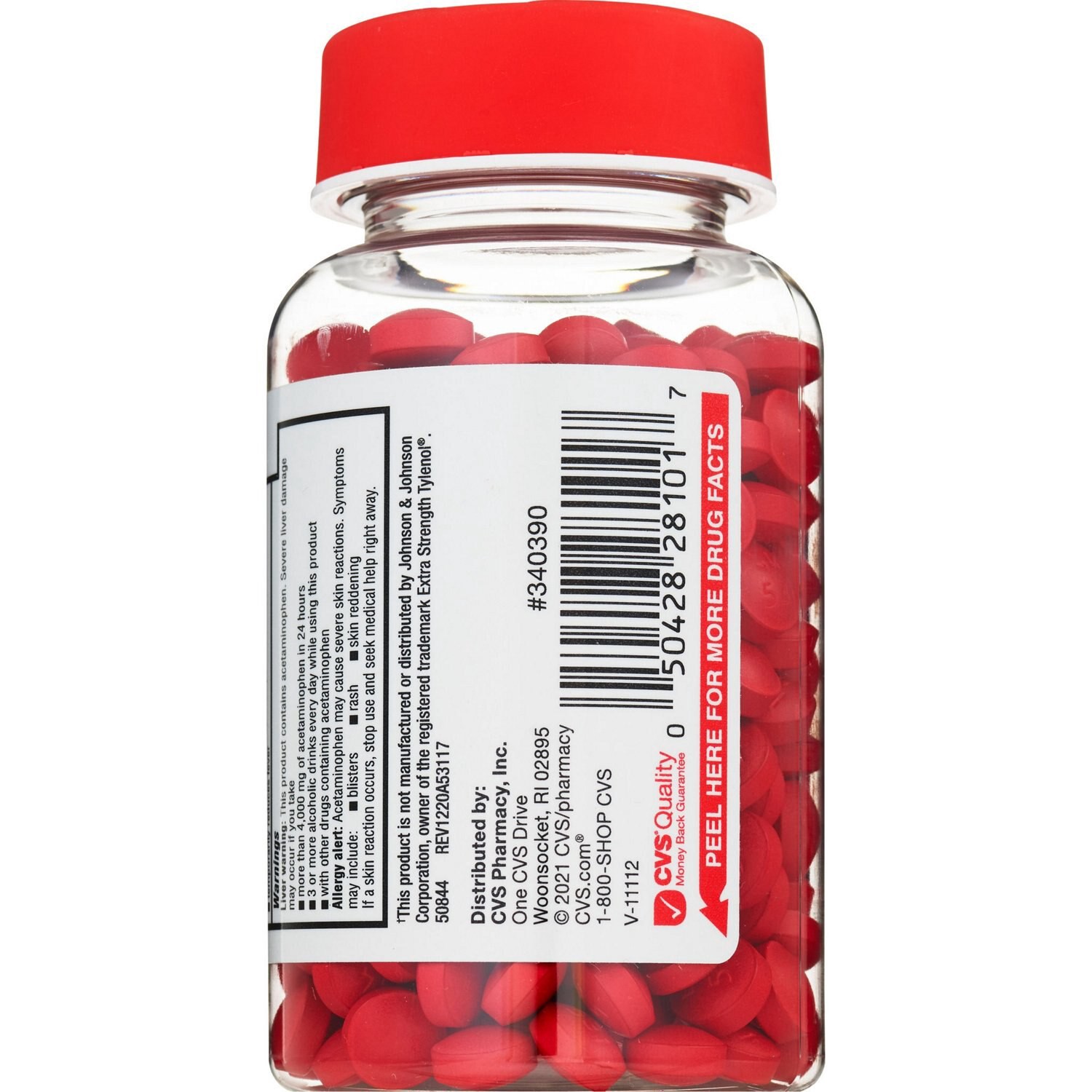 slide 3 of 4, Cvs Health Extra Strength Acetaminophen Pain Reliever & Fever Reducer 500 Mg Tablets, 300 Ct, 300 ct