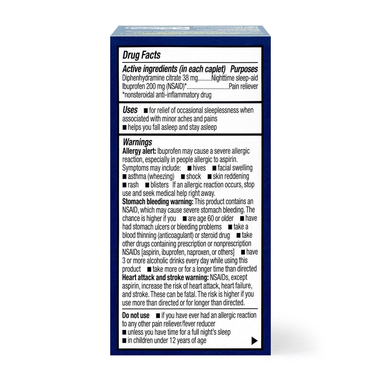 slide 8 of 8, Cvs Health Ibuprofen Pm Pain Reliever Nighttime Sleep-Aid Coated Caplets, 20 Ct, 20 ct