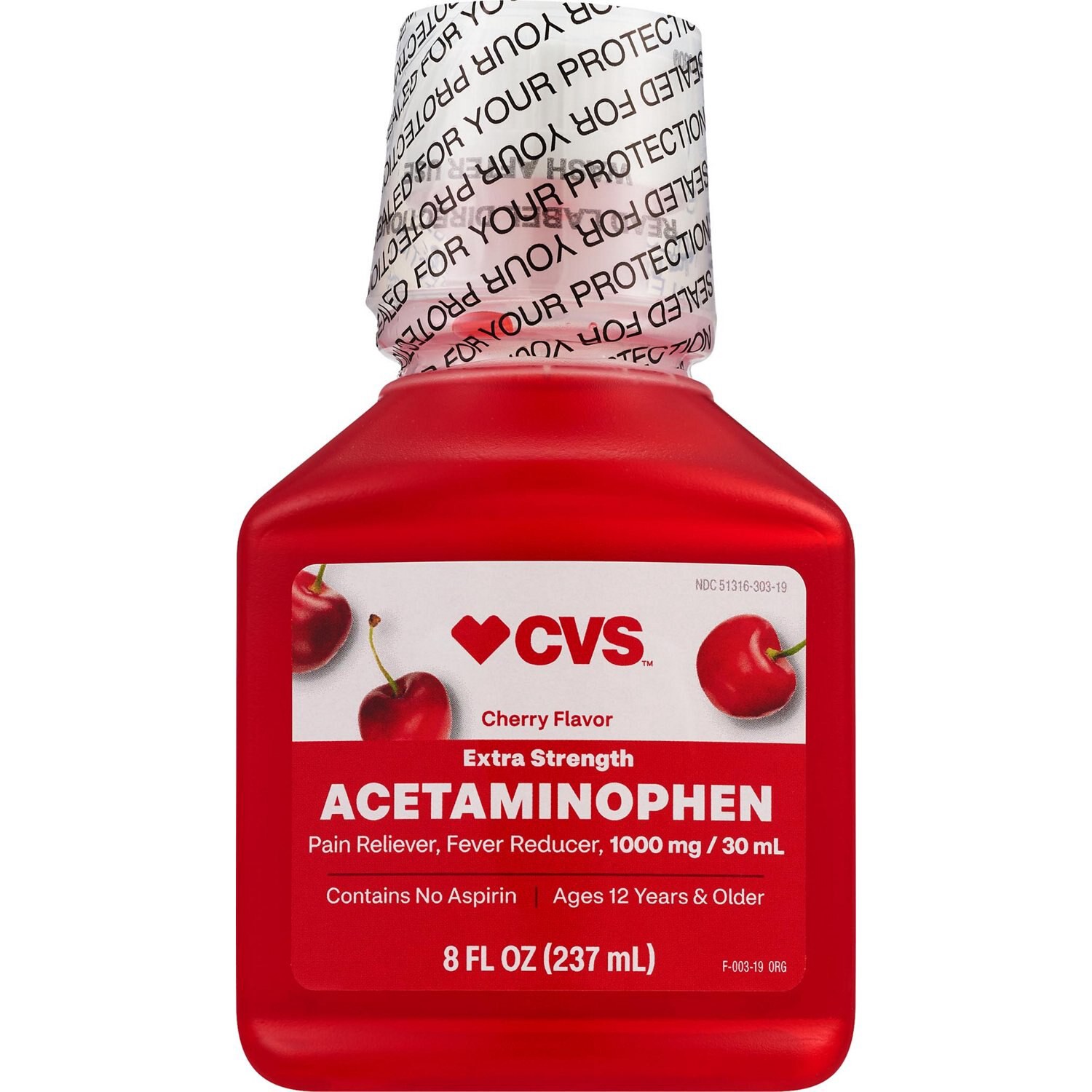 slide 2 of 5, Cvs Health Extra Strength Acetaminophen Pain Reliever & Fever Reducer 500 Mg Liquid, Cherry, 8 Fl Oz, 8 oz