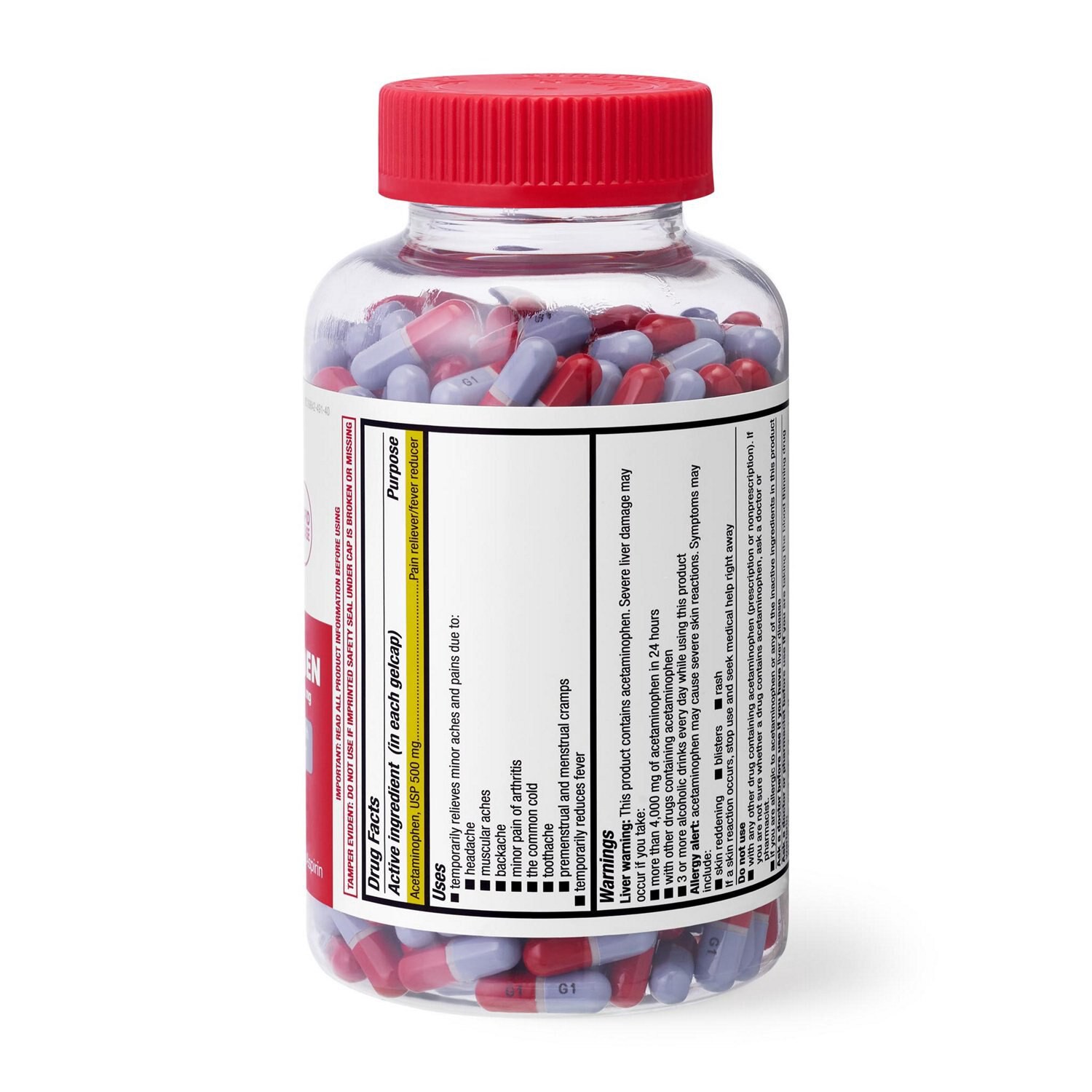 slide 3 of 6, Cvs Health Extra Strength Acetaminophen Pain Reliever & Fever Reducer 500 Mg Gelcaps, 400 Ct, 400 ct