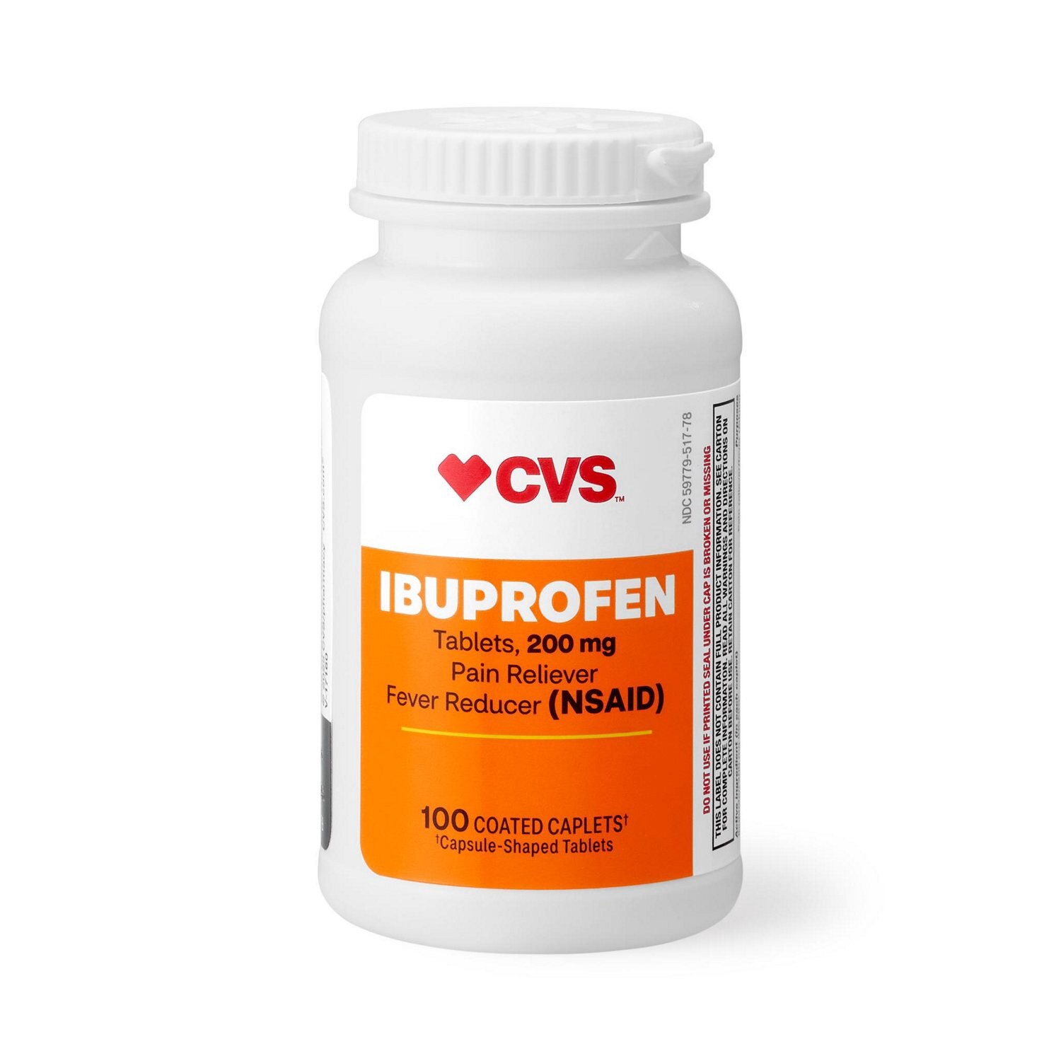 slide 2 of 9, Cvs Health Ibuprofen Pain Reliever & Fever Reducer (Nsaid) 200 Mg Coated Caplets, 100 Ct, 100 ct