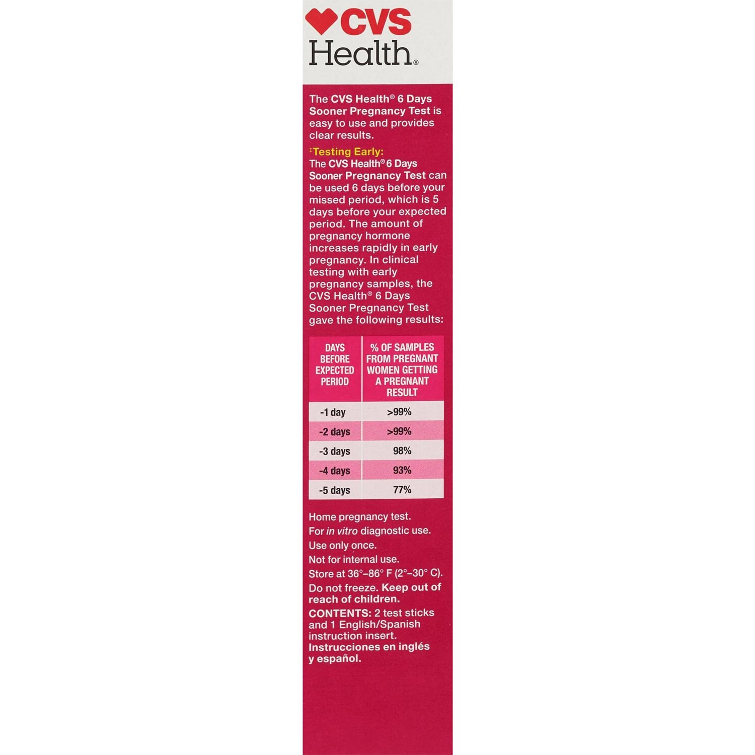 slide 2 of 3, Cvs Health 6 Days Sooner Pregnancy, 2 Ct, 2 ct