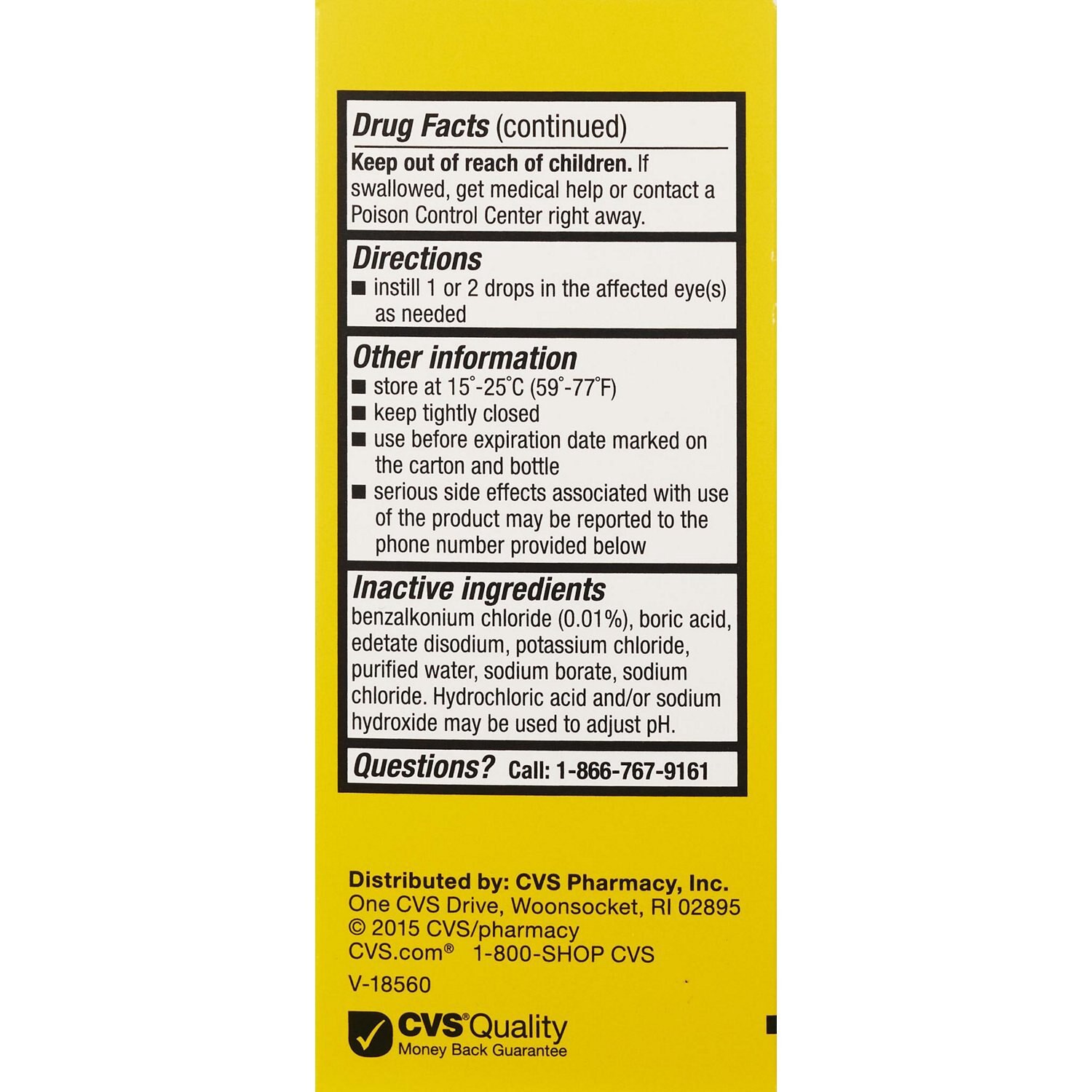 slide 2 of 6, CVS Health Artificial Tears Lubricant Eye Drops, 1 ct