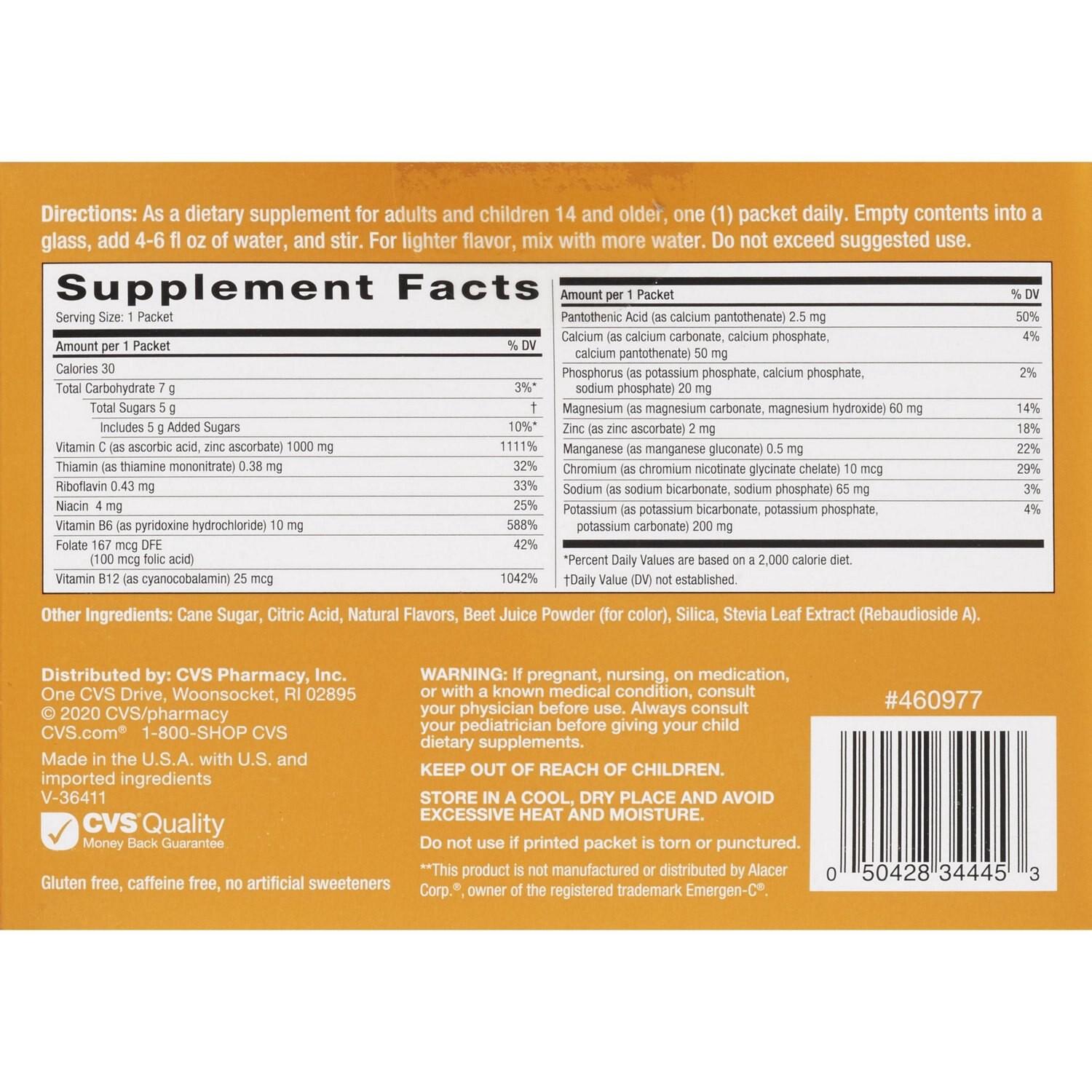 slide 2 of 4, CVS Health Immune Support Vitamin C Drink Packets, Raspberry, 36 Ct, 36 ct