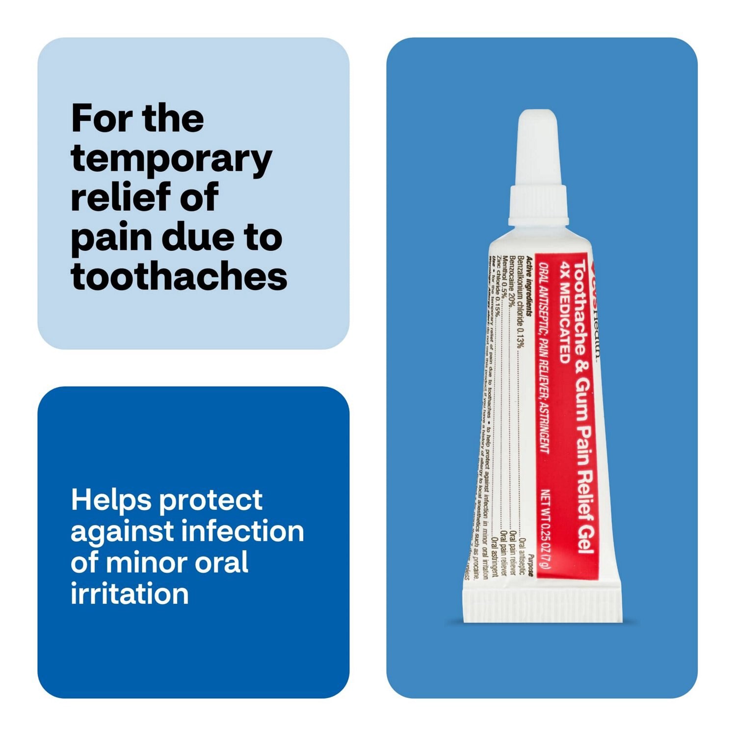 slide 5 of 7, CVS Health Severe Toothache & Gum Relief Gel, Triple Medicated, 0.25 Oz, 1 ct