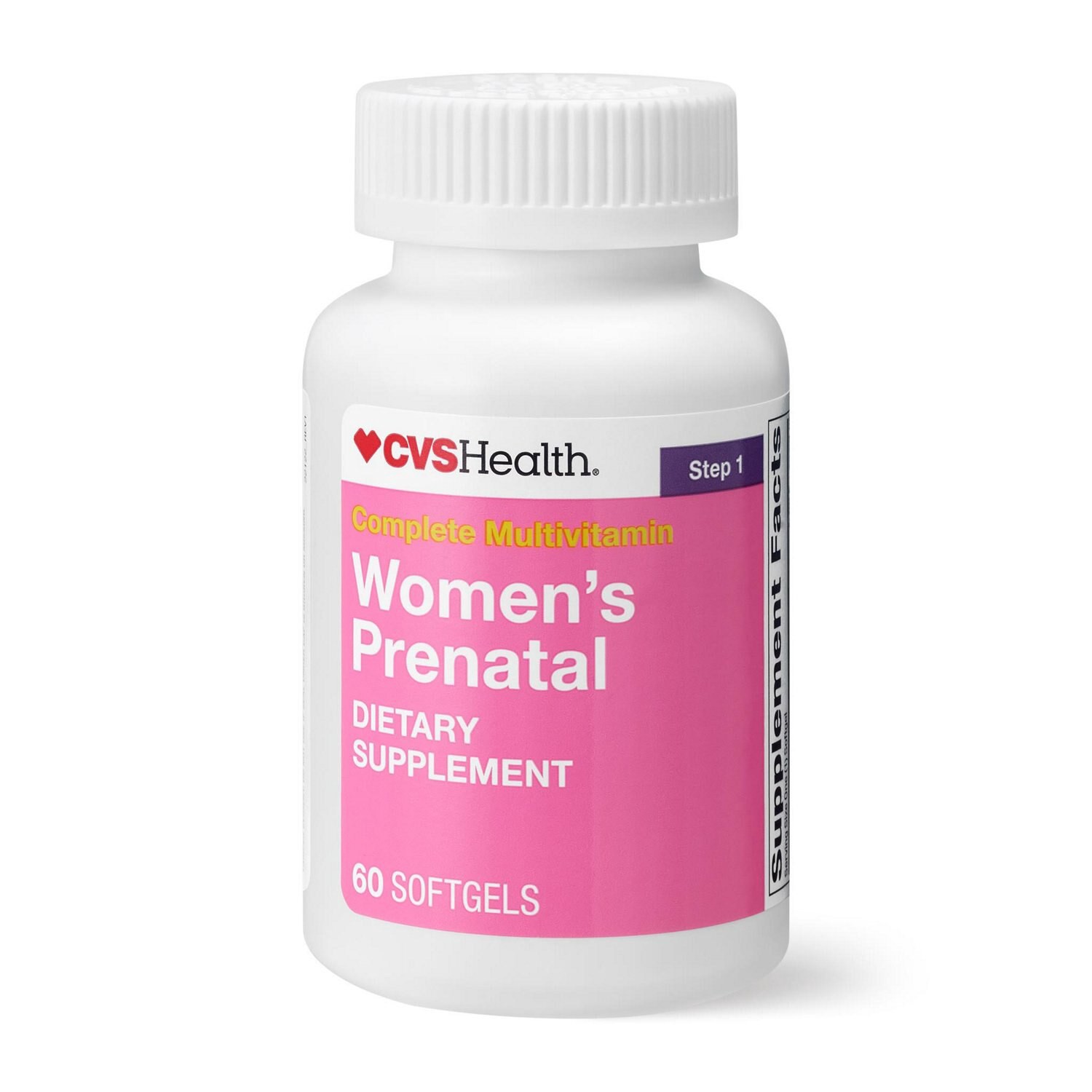 slide 3 of 8, CVS Health Women's Prenatal + Dha Tablets/Softgels, 120 Ct, 1 ct