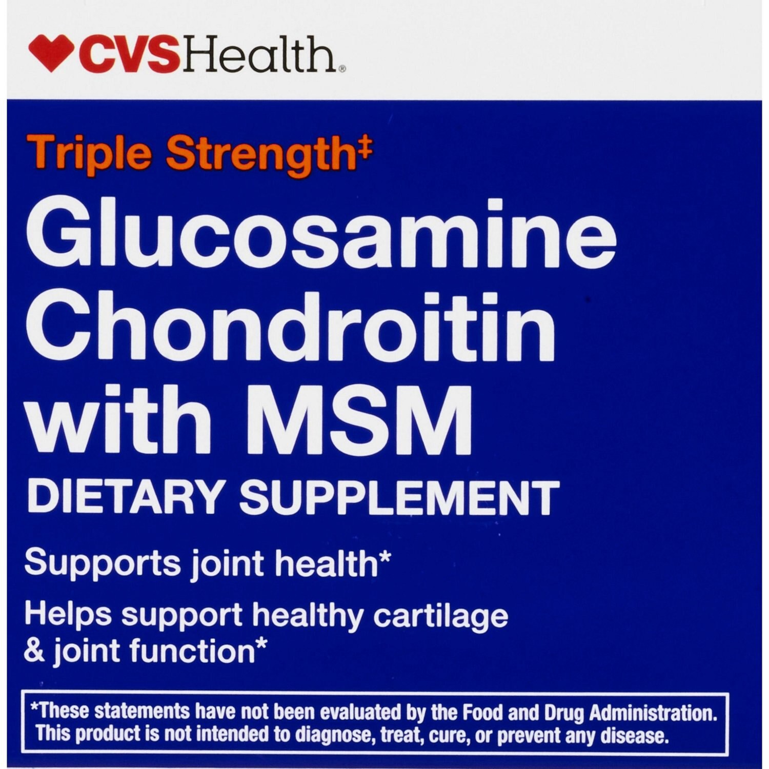 slide 5 of 7, CVS Health Glucosamine Chondroitin With Msm Caplets, 80 Ct, 1 ct