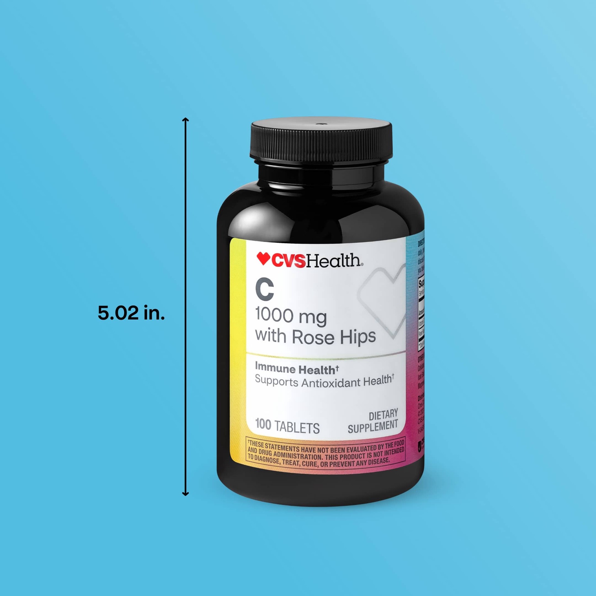 slide 2 of 10, CVS Health Vitamin C With Rose Hips Tablets, 100 Ct, 1 ct