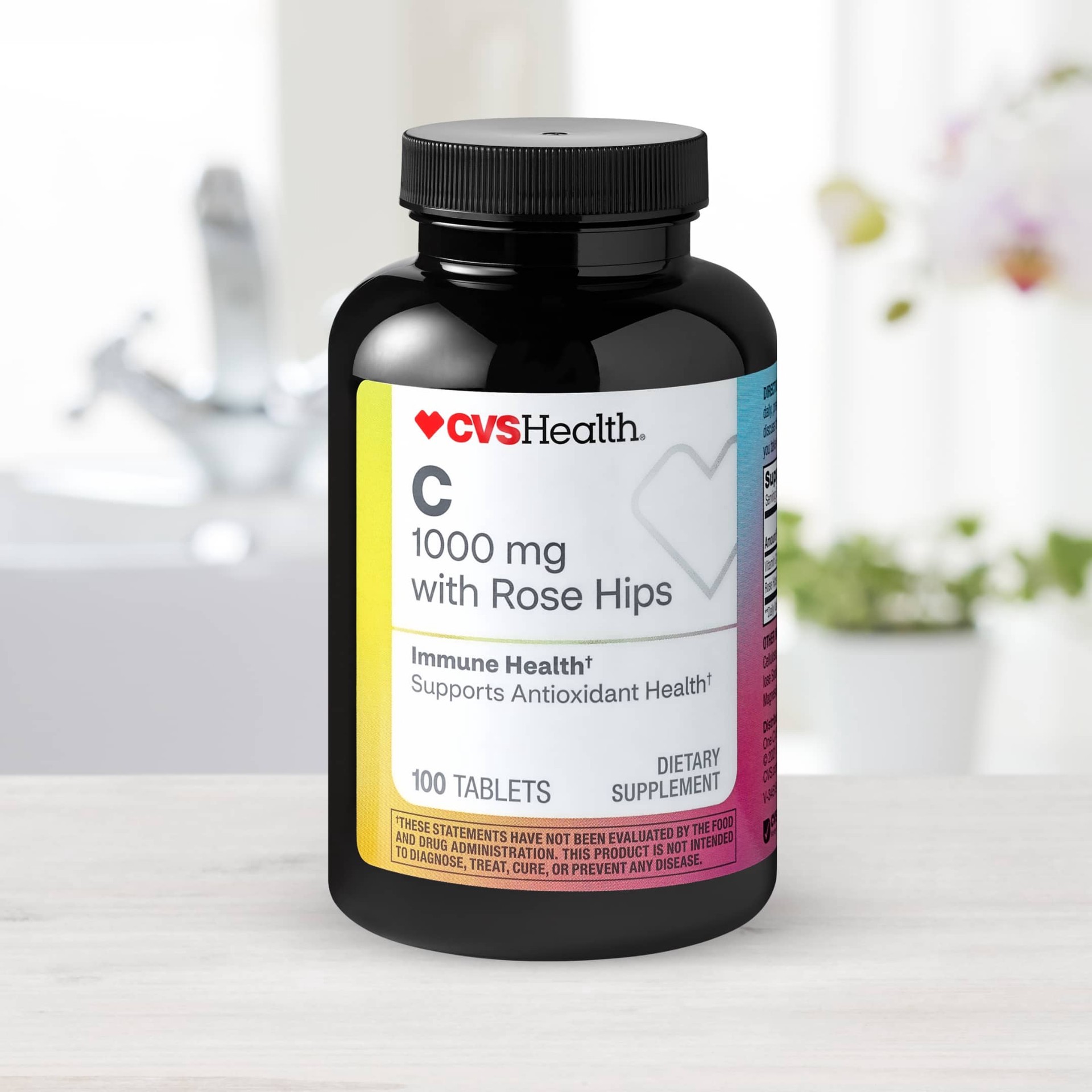 slide 3 of 10, CVS Health Vitamin C With Rose Hips Tablets, 100 Ct, 1 ct