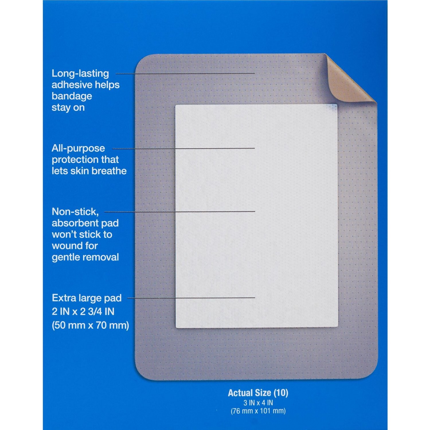 slide 4 of 5, CVS Health Adhesive Pads, Large, 10 Ct, 1 ct