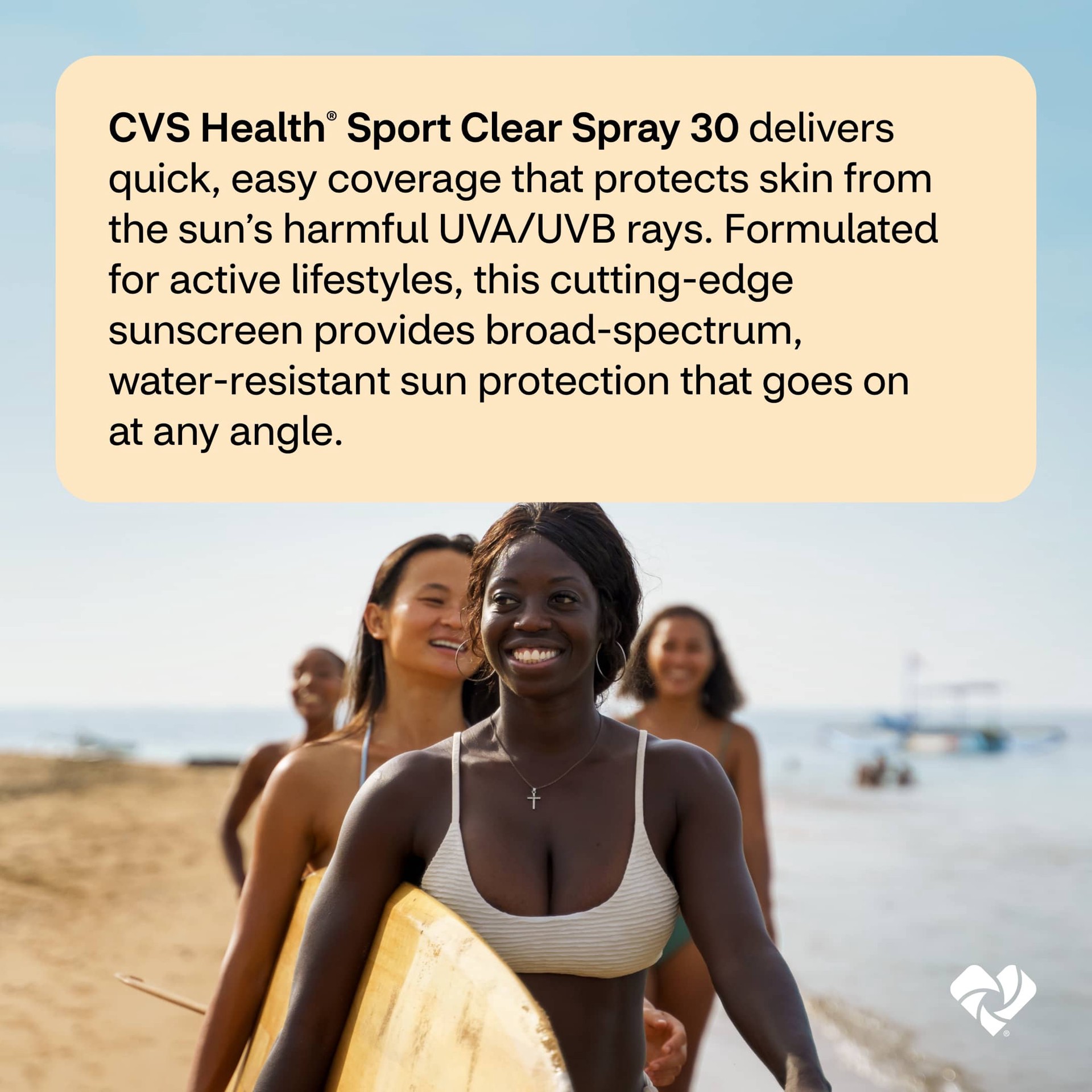 slide 2 of 9, CVS Health Sport Clear Broad Spectrum Sunscreen Spray 6 Oz, Spf 30, 1 ct