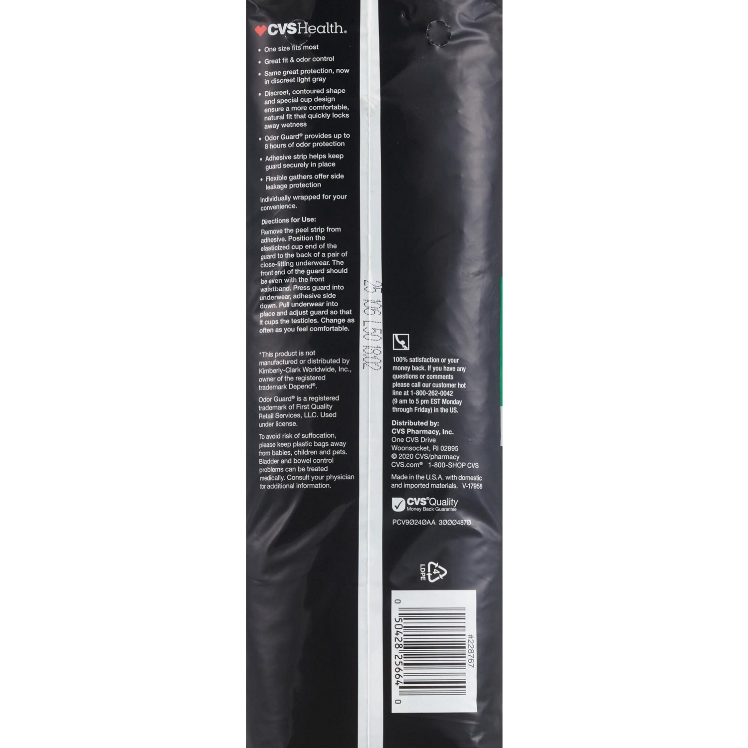 slide 5 of 5, CVS Health Guards For Men Maximum Absorbency, One Size, 27 Ct, 1 ct