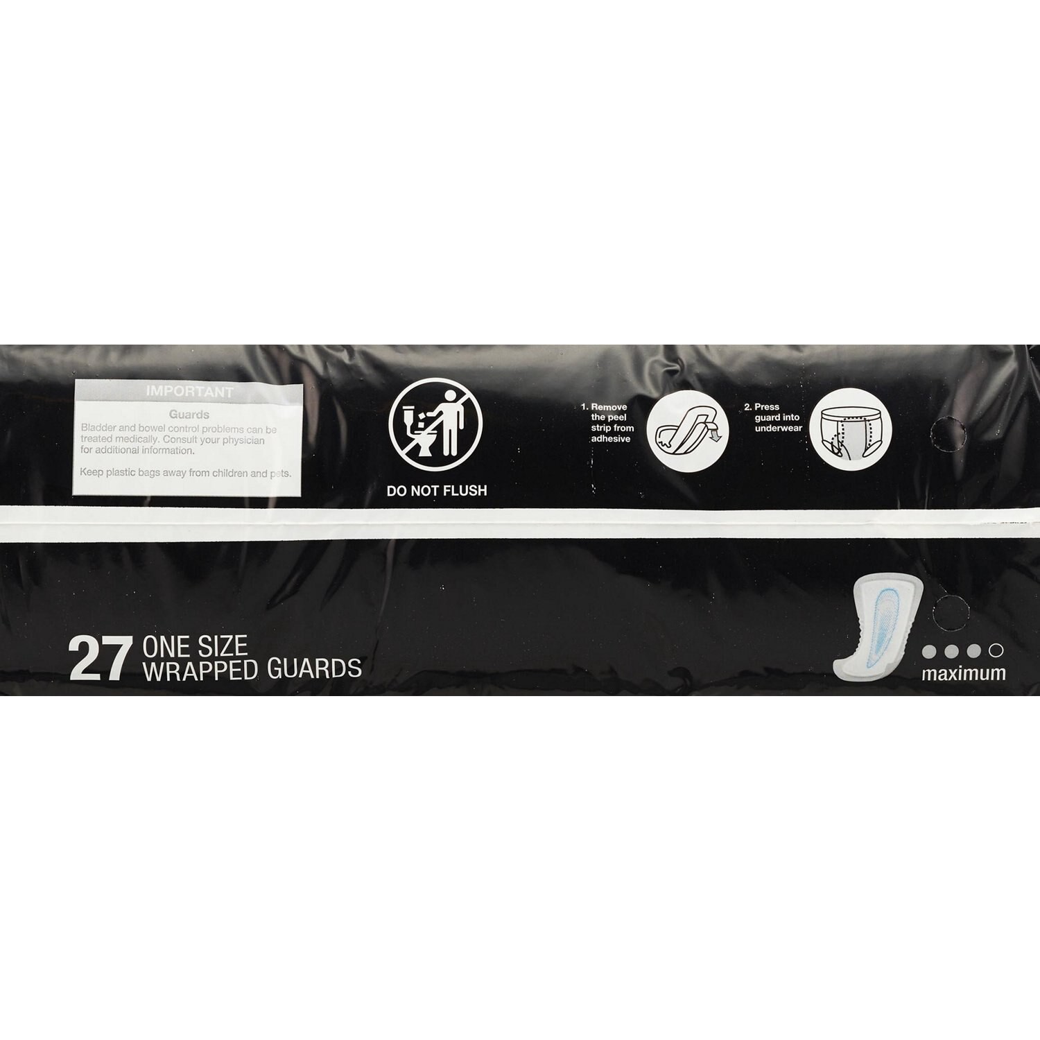 slide 3 of 5, CVS Health Guards For Men Maximum Absorbency, One Size, 27 Ct, 1 ct