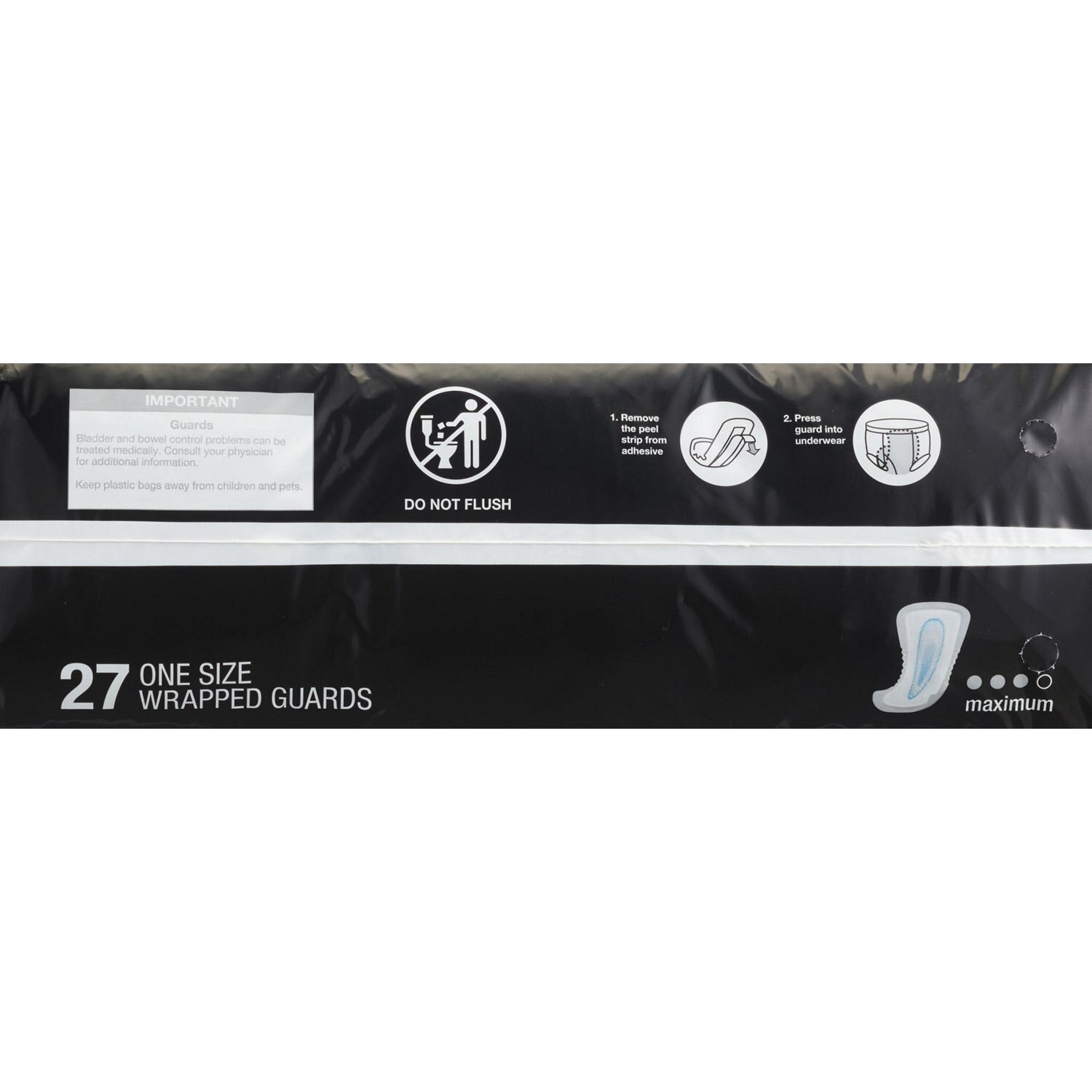 slide 4 of 5, CVS Health Guards For Men Maximum Absorbency, One Size, 27 Ct, 1 ct