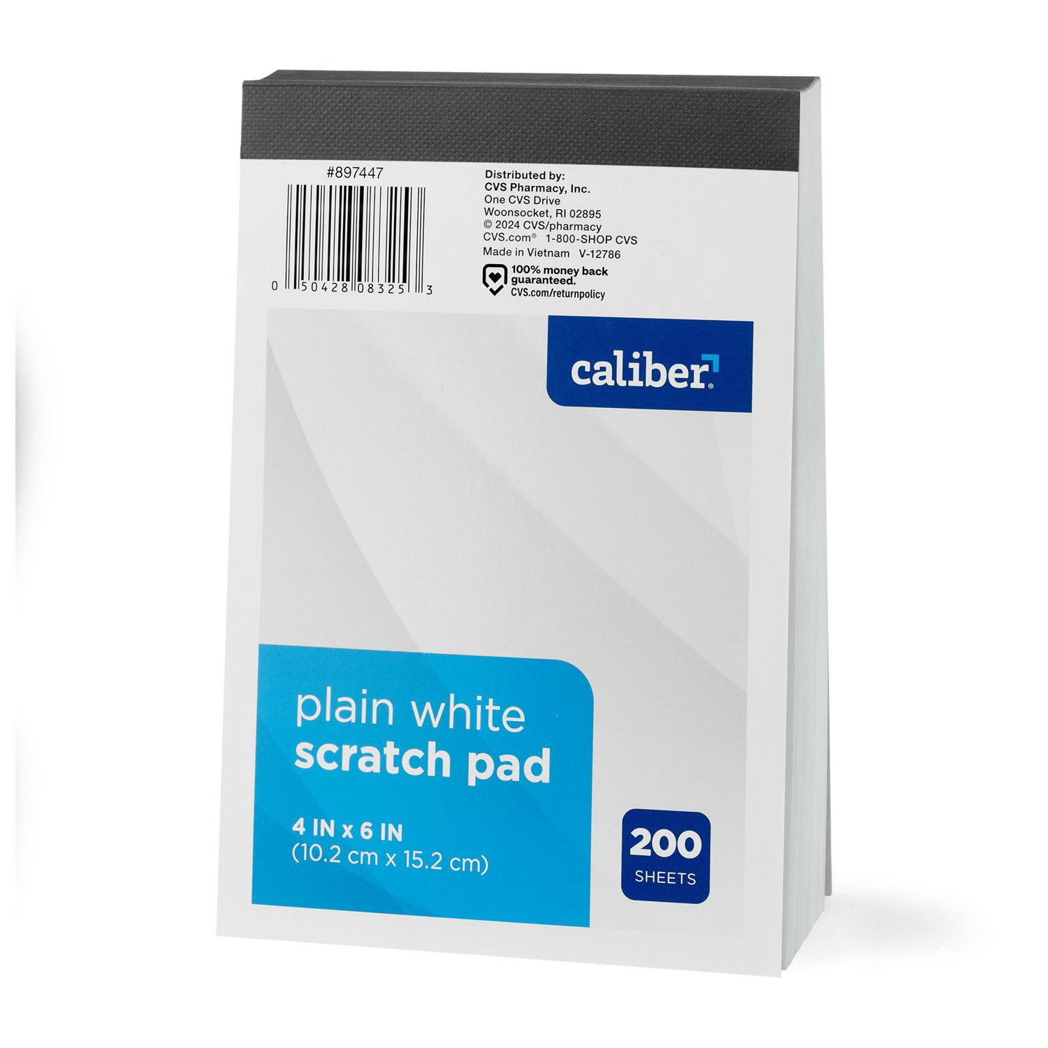 slide 4 of 5, Caliber Chunky Scratch Pad, White Paper, 1 ct