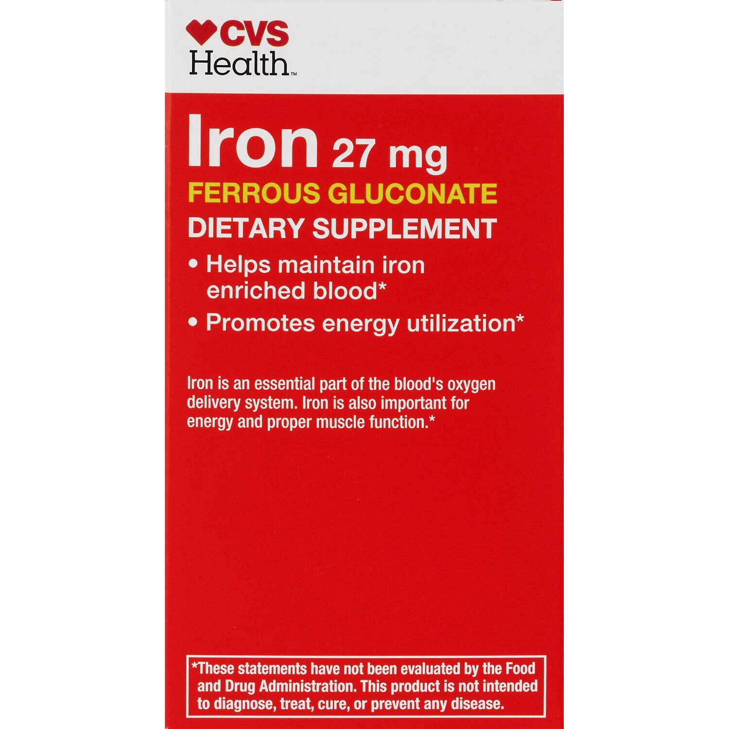 slide 2 of 7, CVS Health Iron Tablets, 100 Ct, 1 ct
