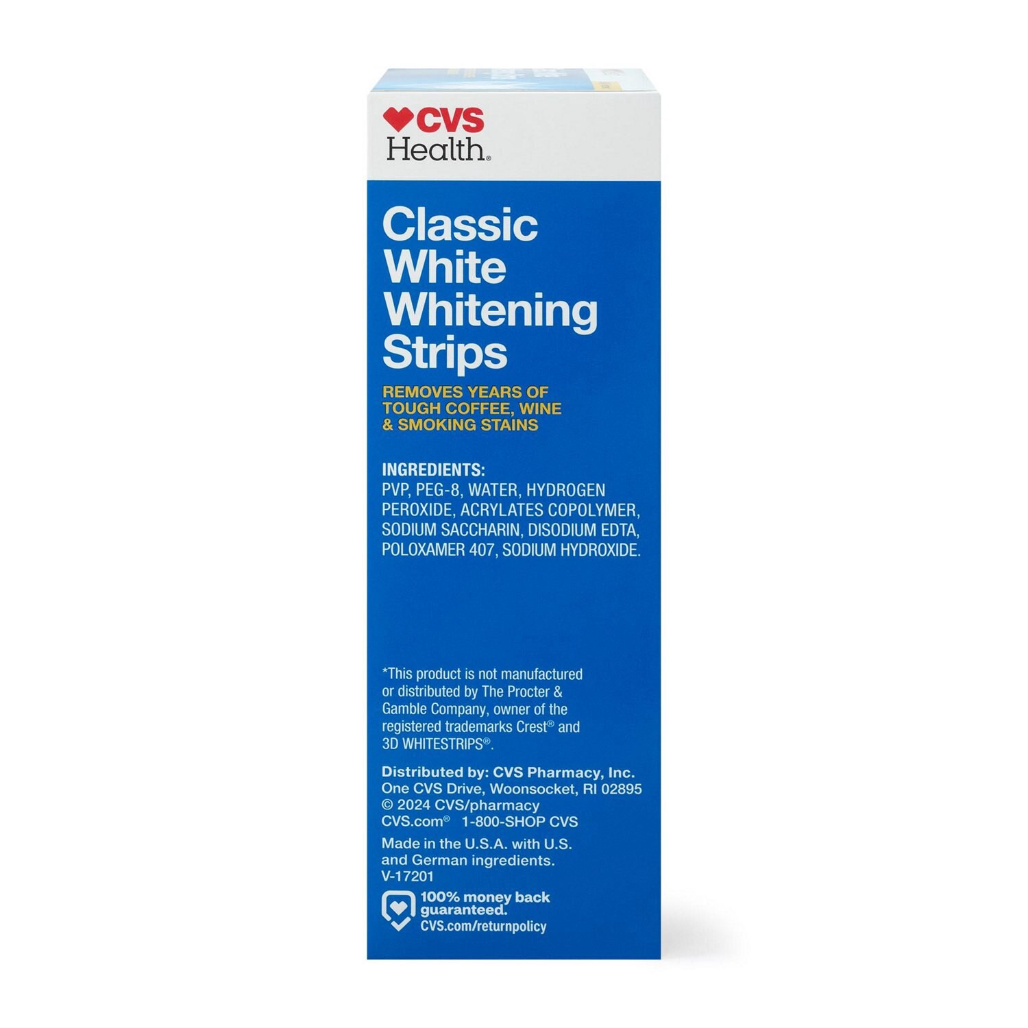 slide 4 of 4, CVS Health Classic White Whitening Strips, 10 Treatments, 10 ct