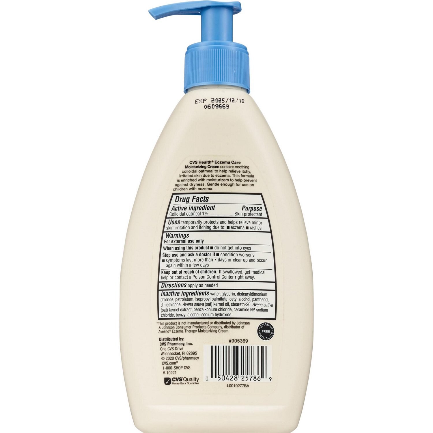 slide 3 of 3, CVS Health Eczema Care Moisturizing Cream Fragrance-Free, 12 Oz, 1 ct