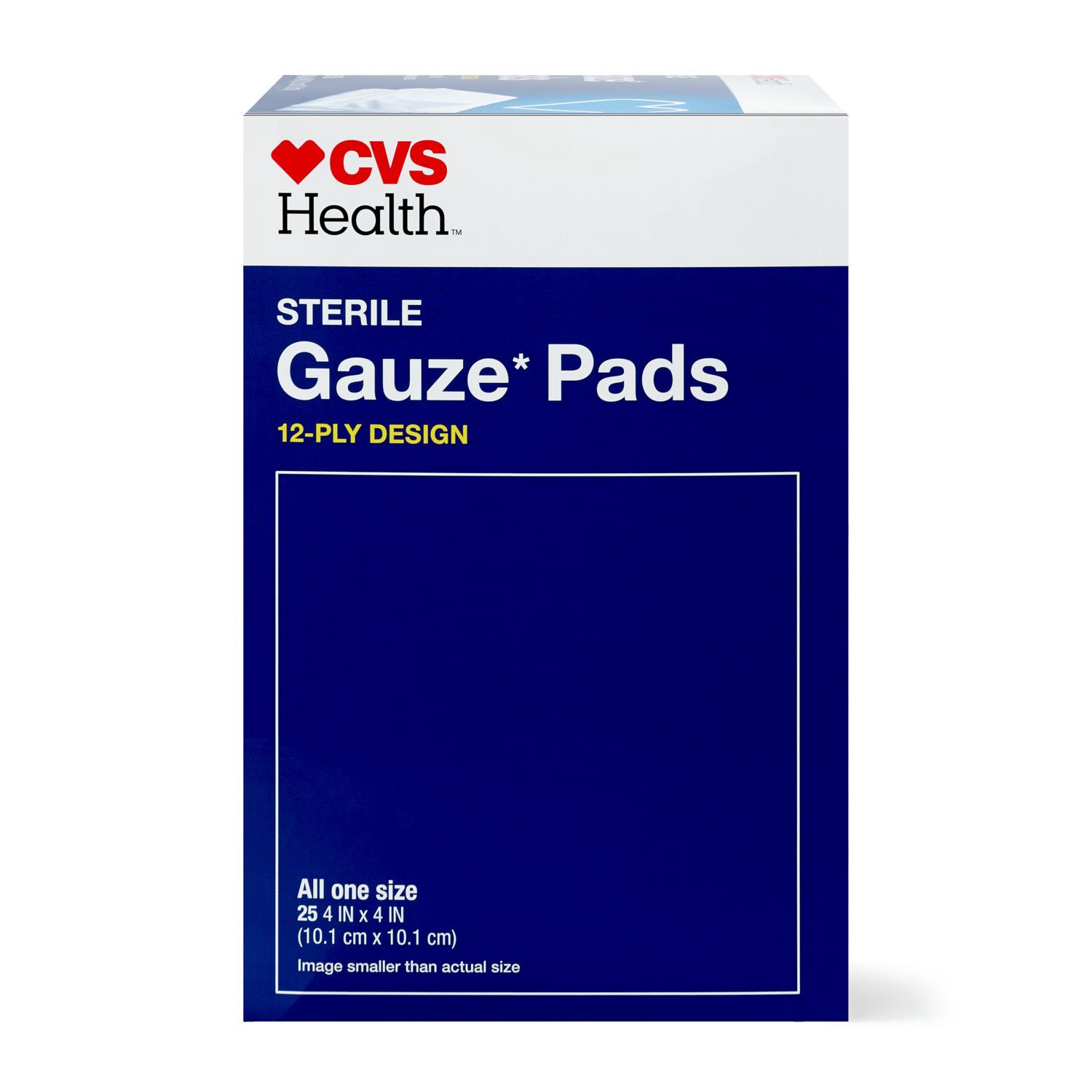 slide 3 of 6, Cvs Health Sterile Gauze Pads, 4 In X 4 In, 25 Ct, 1 ct