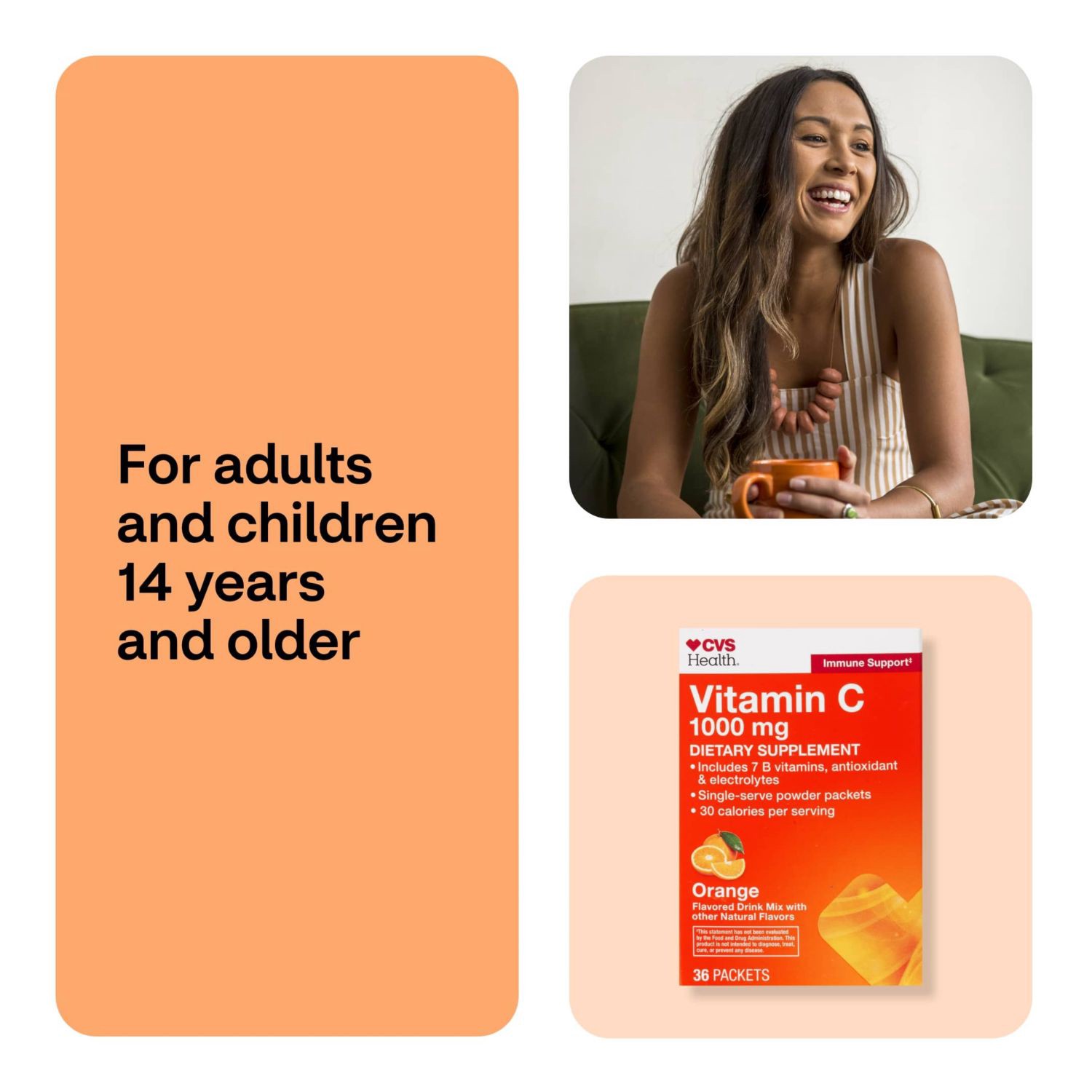 slide 2 of 7, CVS Health Vitamin C 1000Mg Dietary Supplement, Orange, 36 Ct, 1 ct