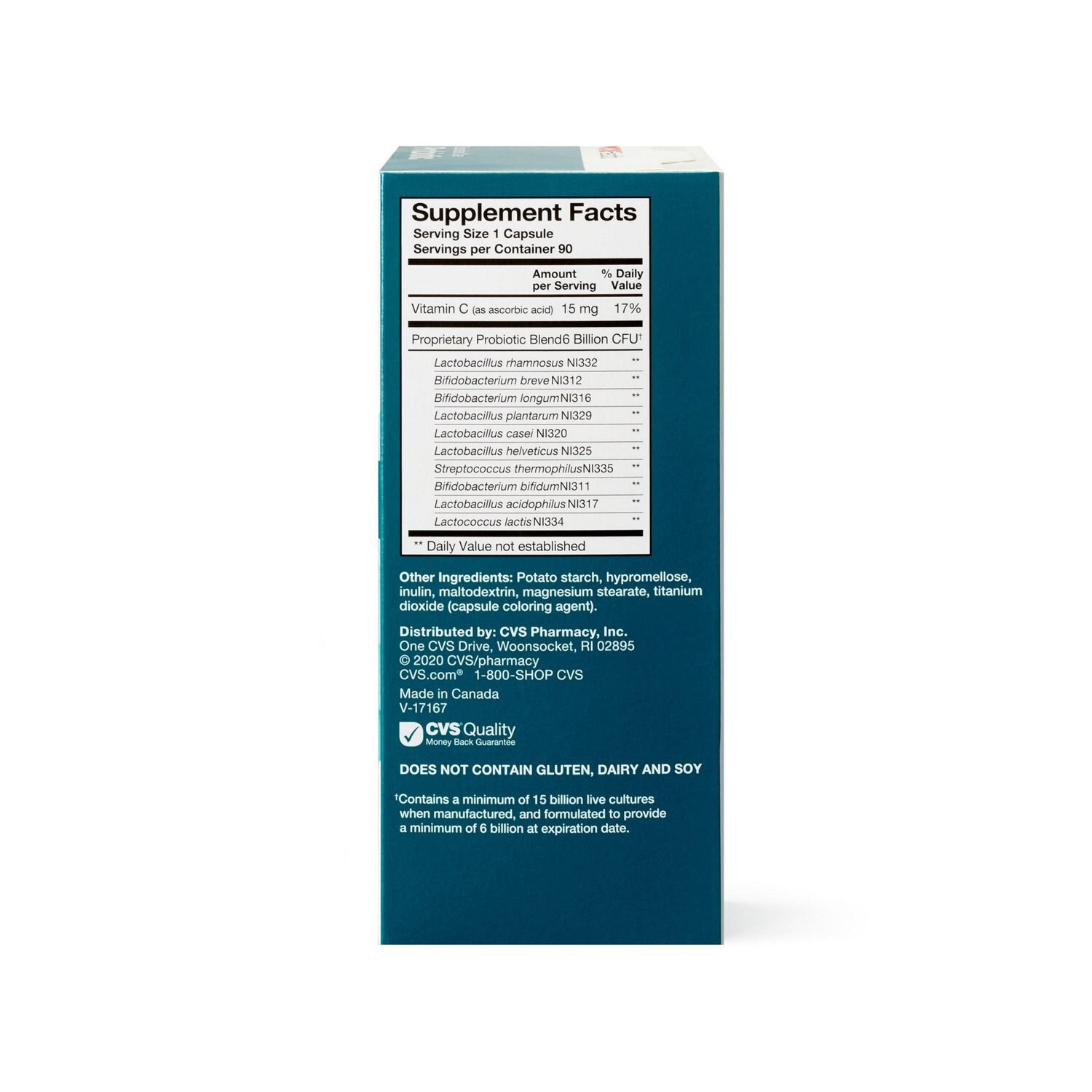 slide 6 of 6, CVS Health Senior Wellness Probiotic Capsules, 90 Ct, 1 ct