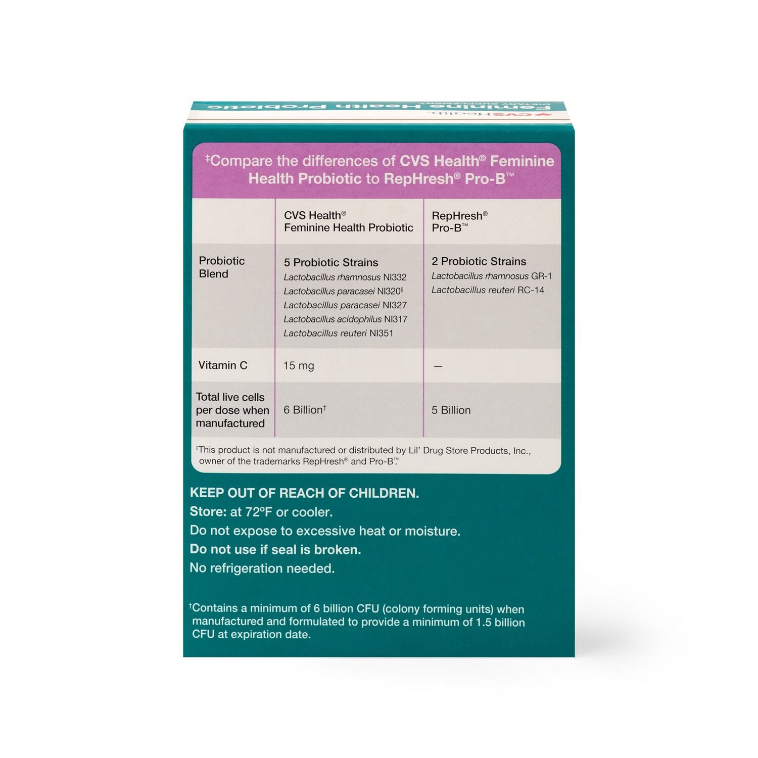 slide 3 of 5, CVS Health Feminine Health Probiotic Capsules, 30 Ct, 1 ct