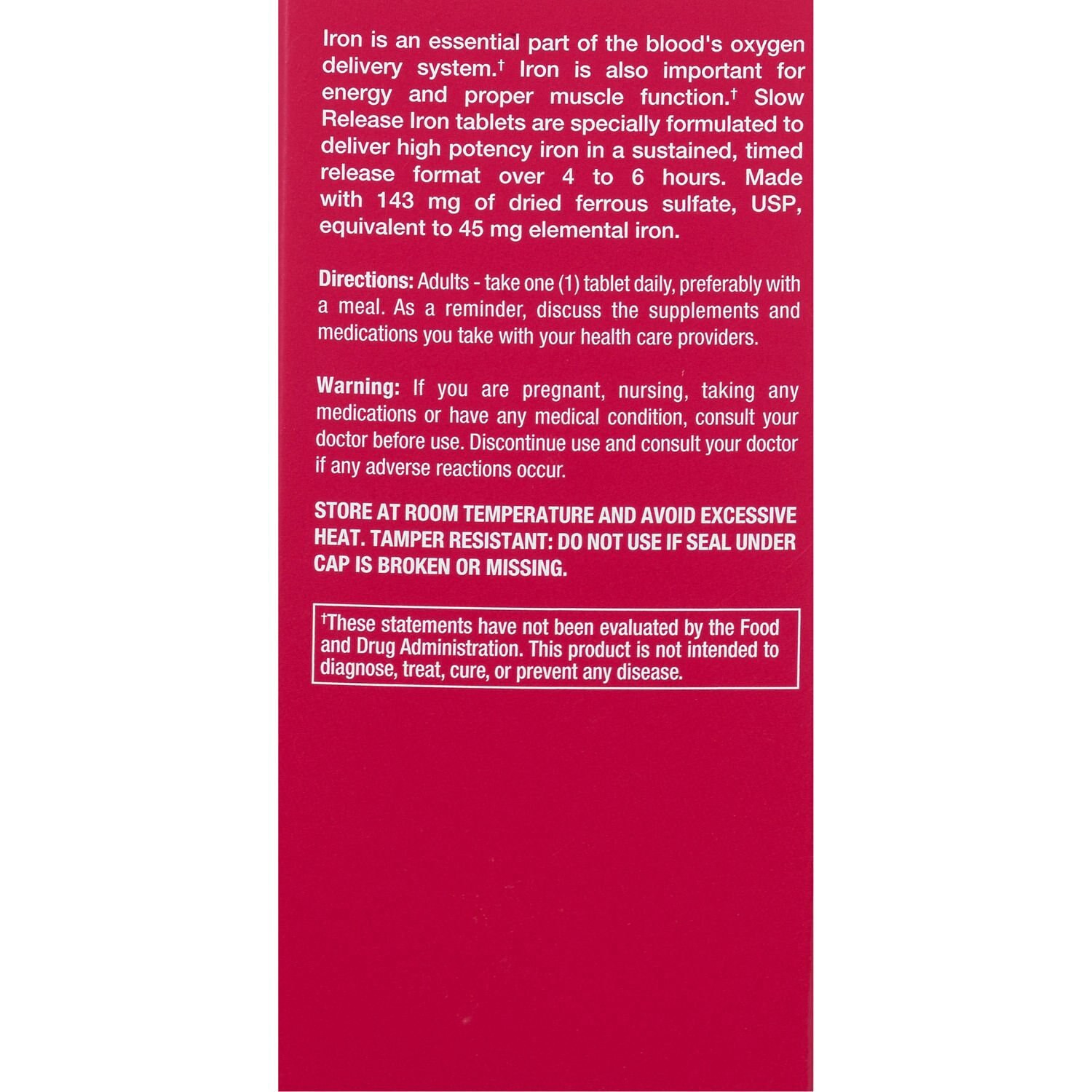 slide 7 of 7, Cvs Health Slow Release Iron Tablets, 90 Ct, 1 ct
