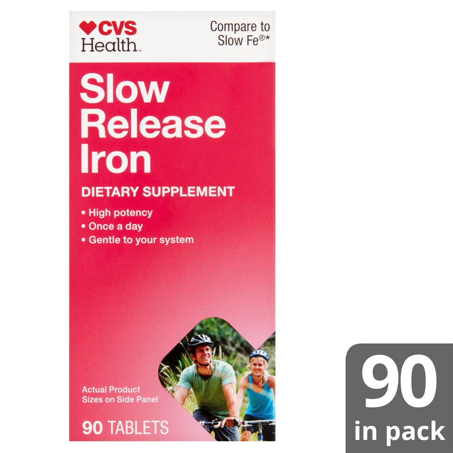 slide 3 of 7, Cvs Health Slow Release Iron Tablets, 90 Ct, 1 ct