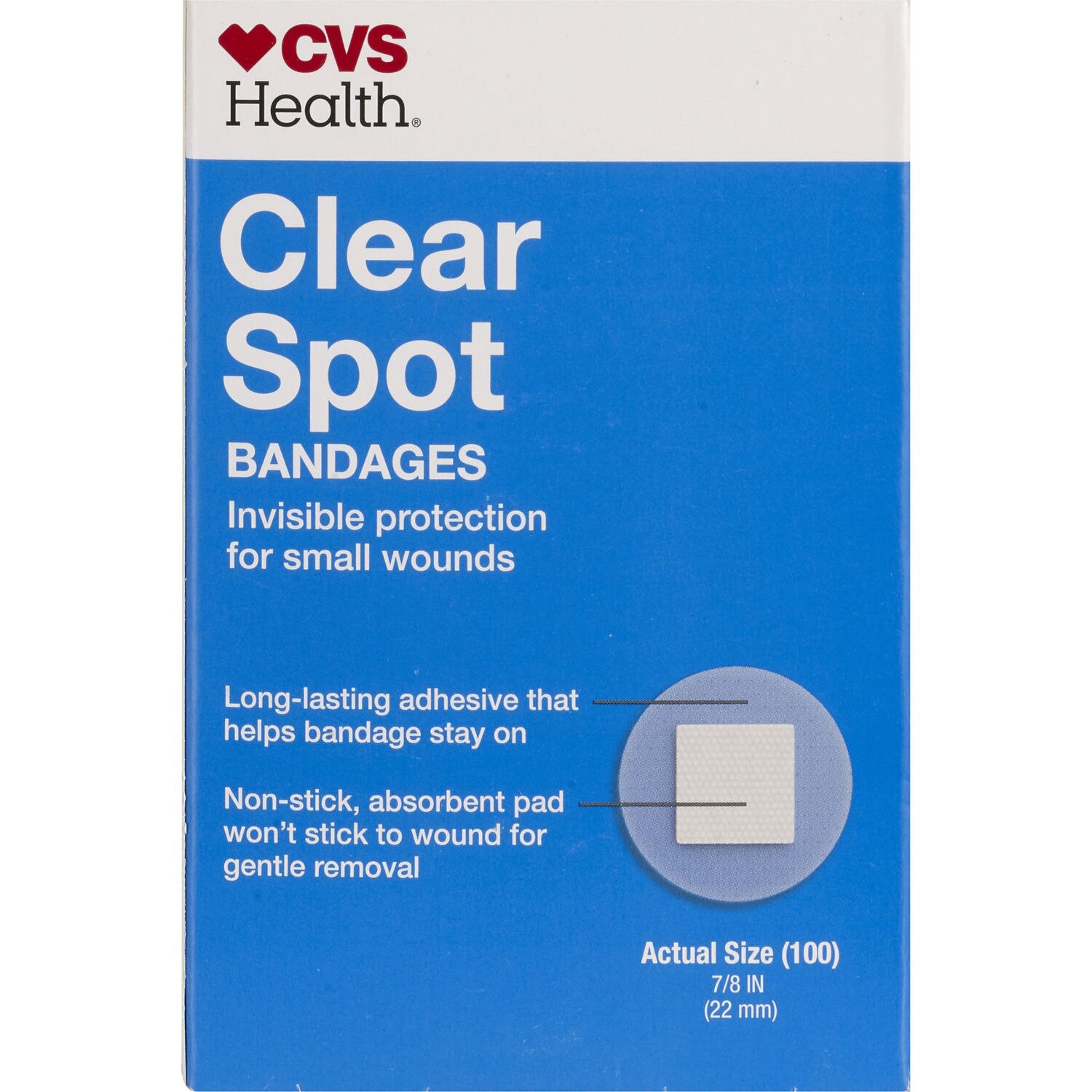 slide 6 of 10, CVS Health Clear Spot Bandages, 100 Ct, 1 ct